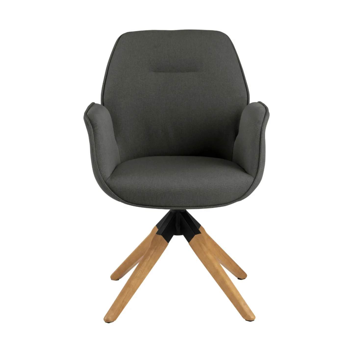 Aura Spisebordsstol, mørkegrå/natur, large