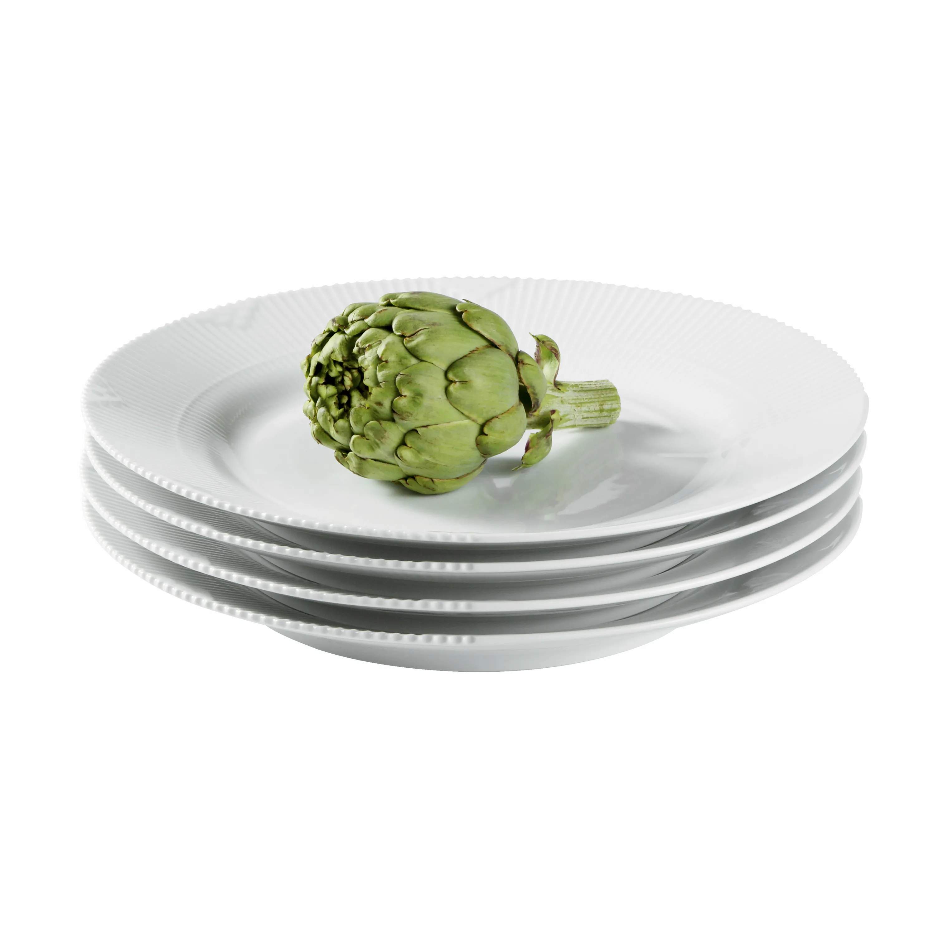 Royal Copenhagen Middagstallerkener Hvid Elements Middagstallerken i Hvid, 28 cm, 4