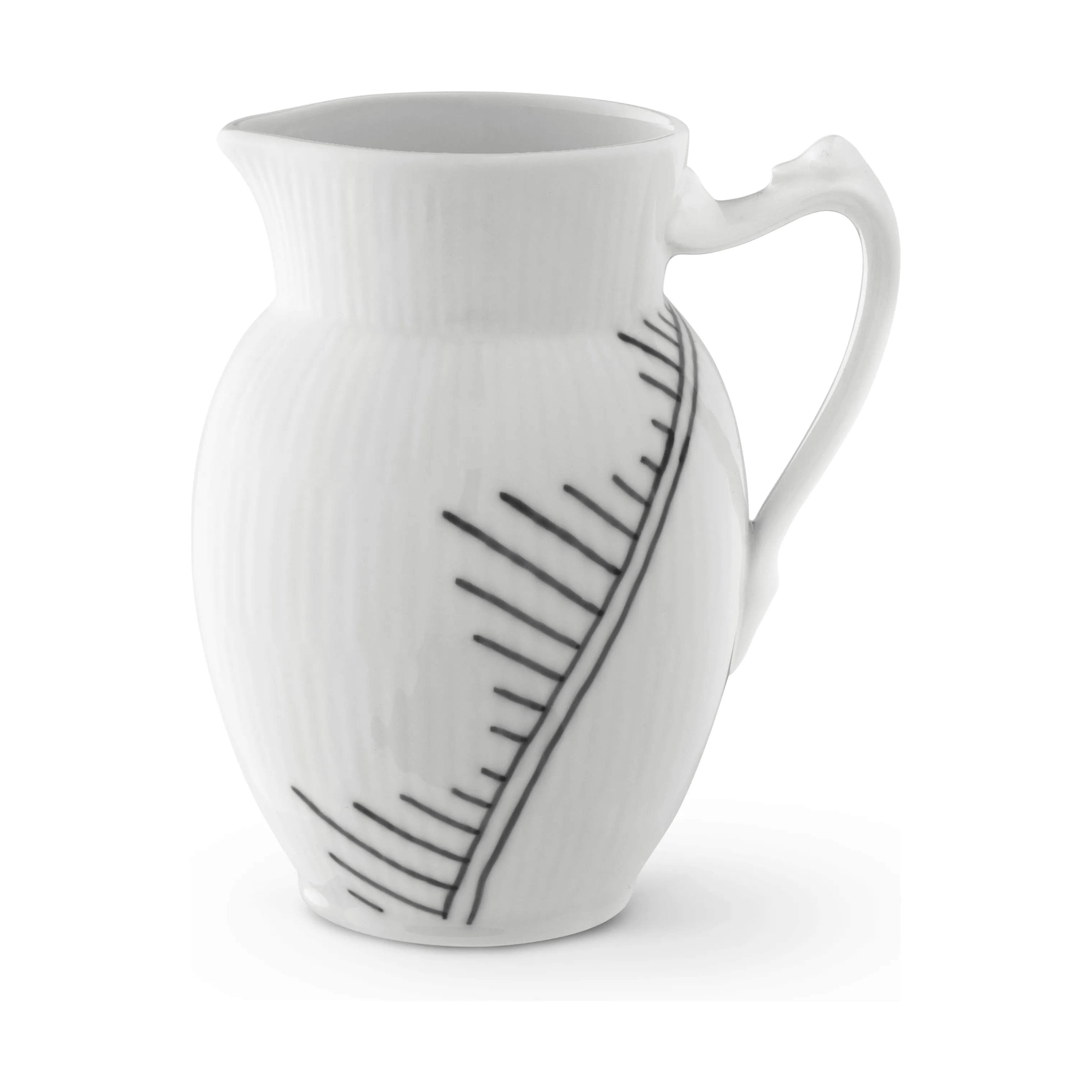 Royal Copenhagen Serveringskander Sort Mega Riflet Kande i Hvid/sort, 1