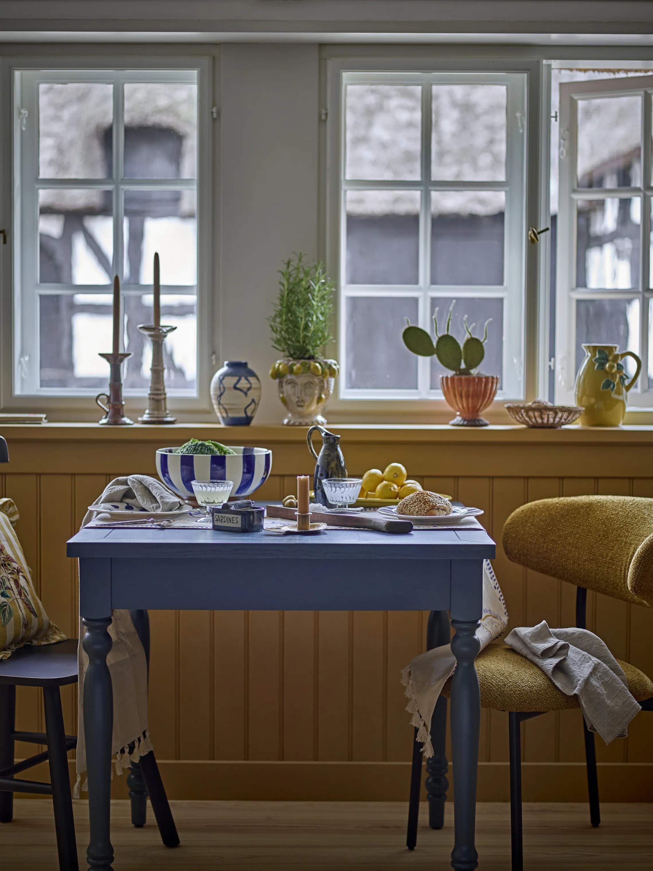 Creative Collection Skrivebordsstole Manal Spisebordsstol i Gul, 2