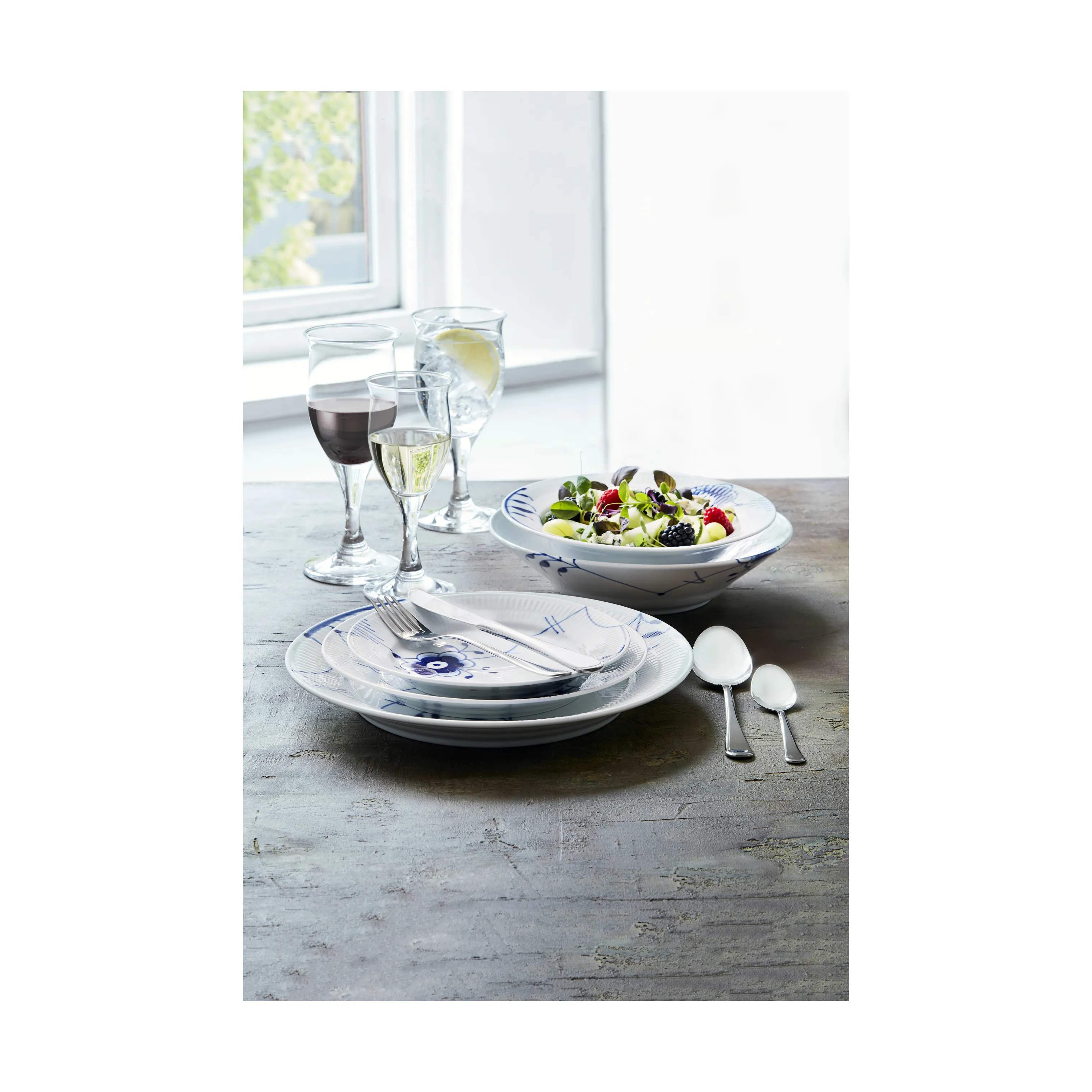 Royal Copenhagen Frokosttallerkener Blå Mega Riflet Frokosttallerken #6 i Frokosttallerken #6, 5