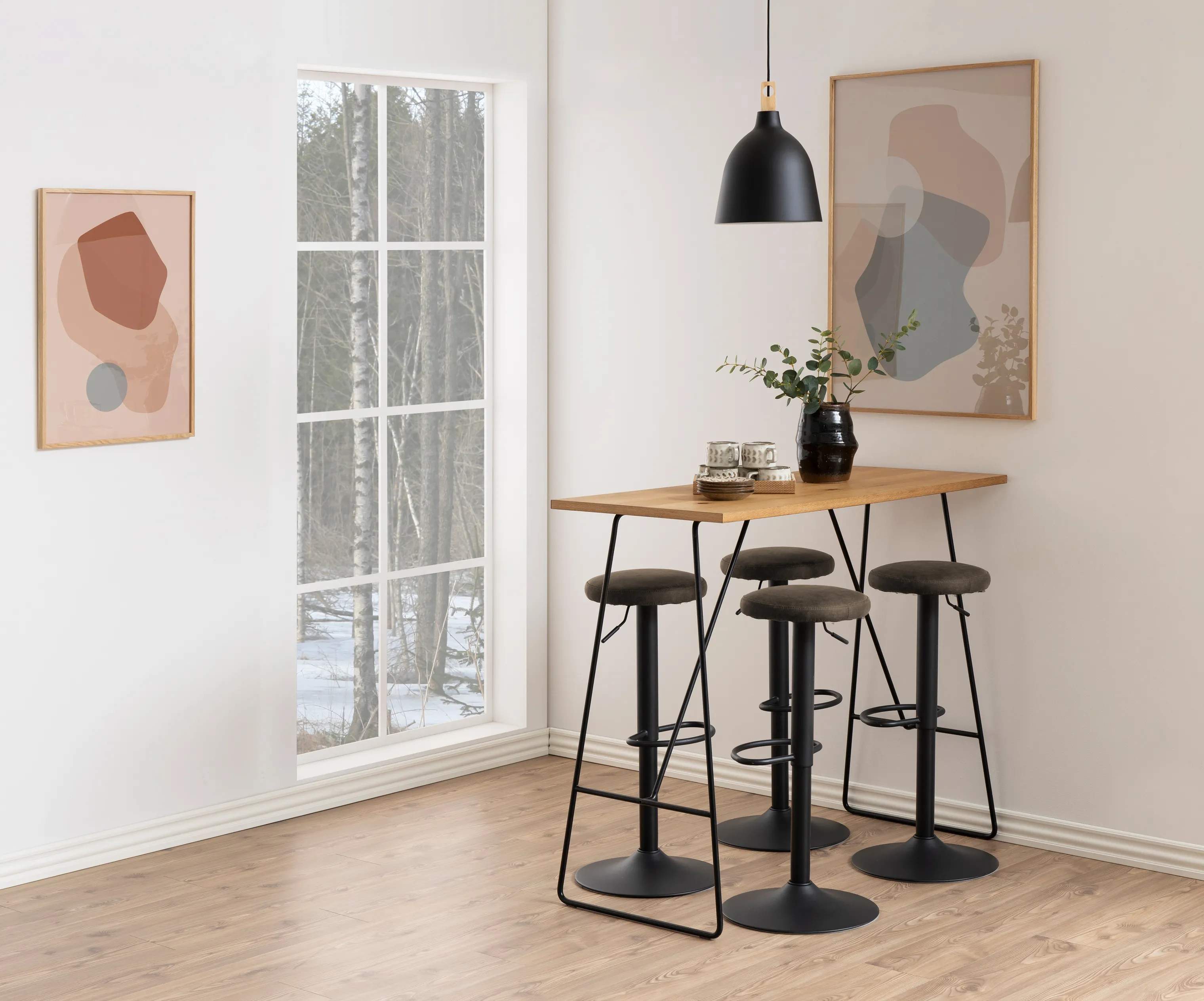 CASA Living Barstole Finch Barstol - 2 stk i antracit, 2