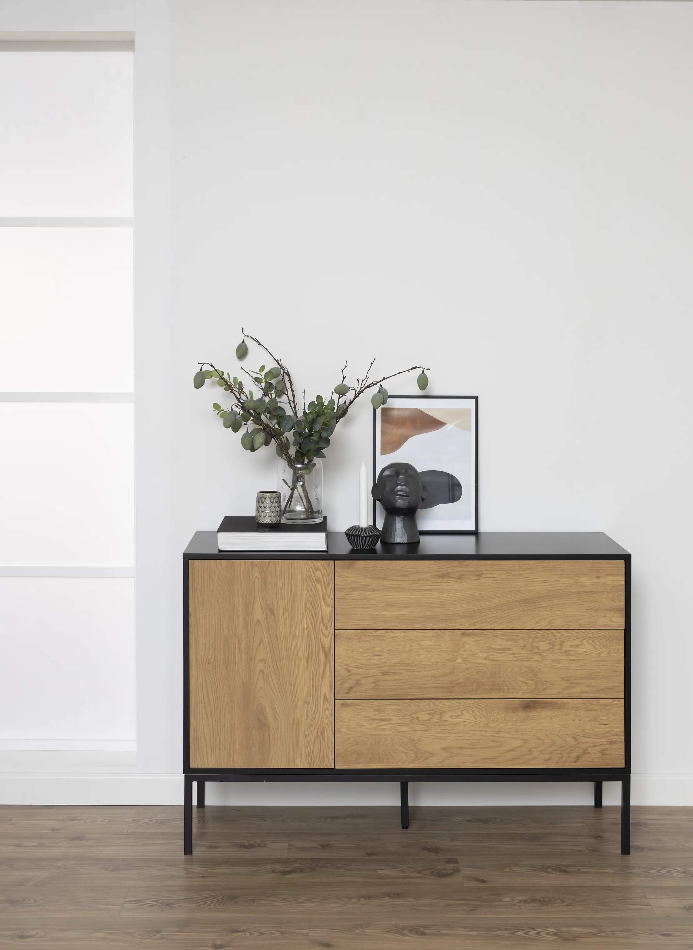 CASA Living Skabe Seaford Skænk i Natur/sort, 2
