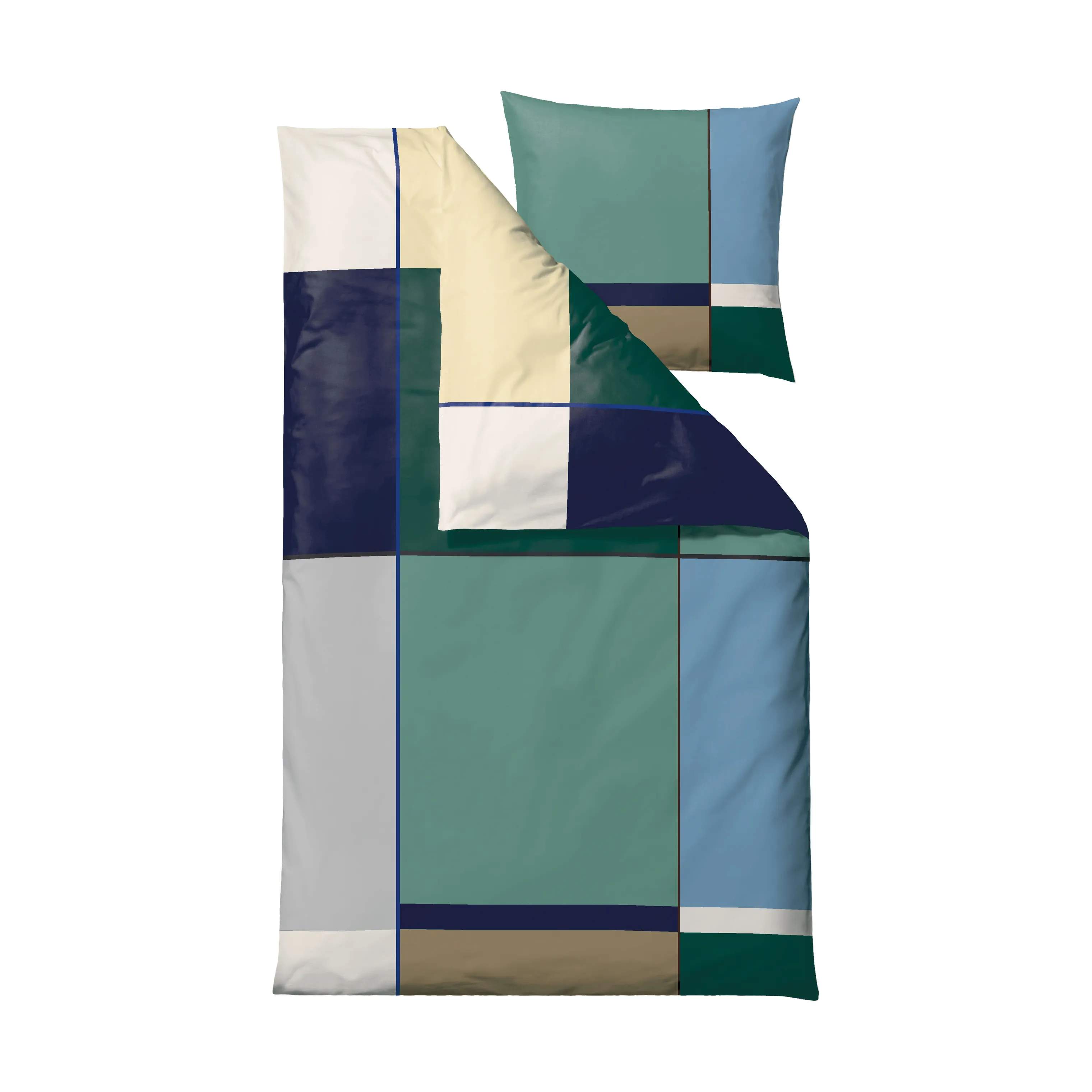 Södahl Sengetøj Colour Block Colour Sengetøj i Grøn, B140 x L220 cm, 1