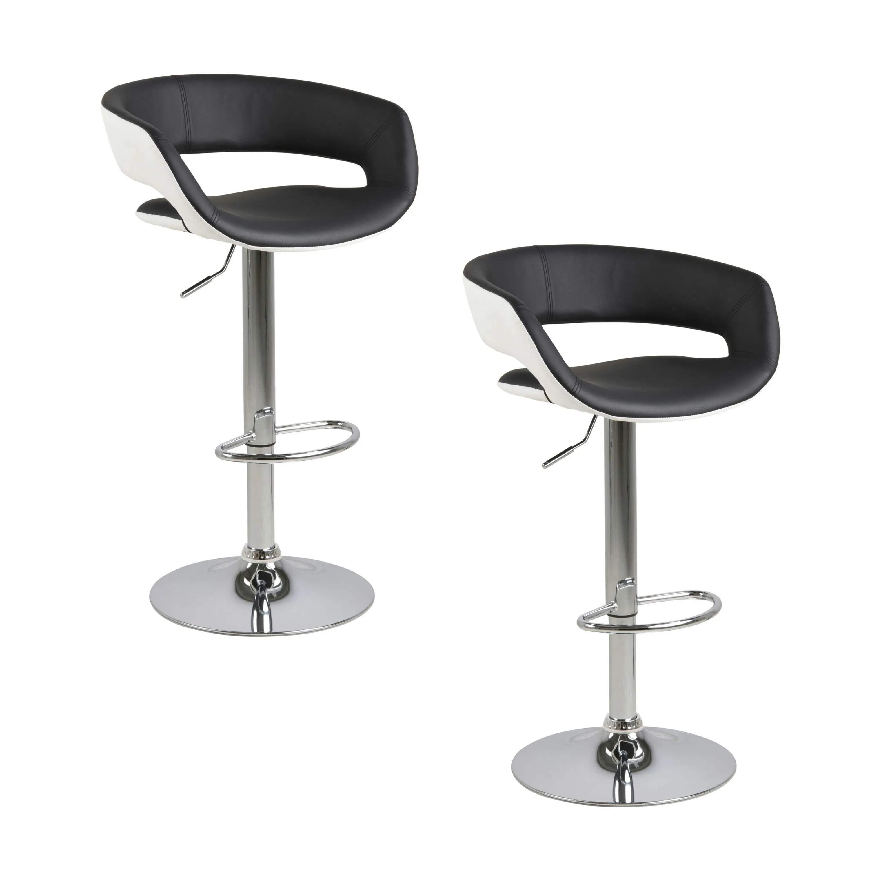 CASA Living Barstole Grace Barstol - 2 stk. i Sort/krom, 8