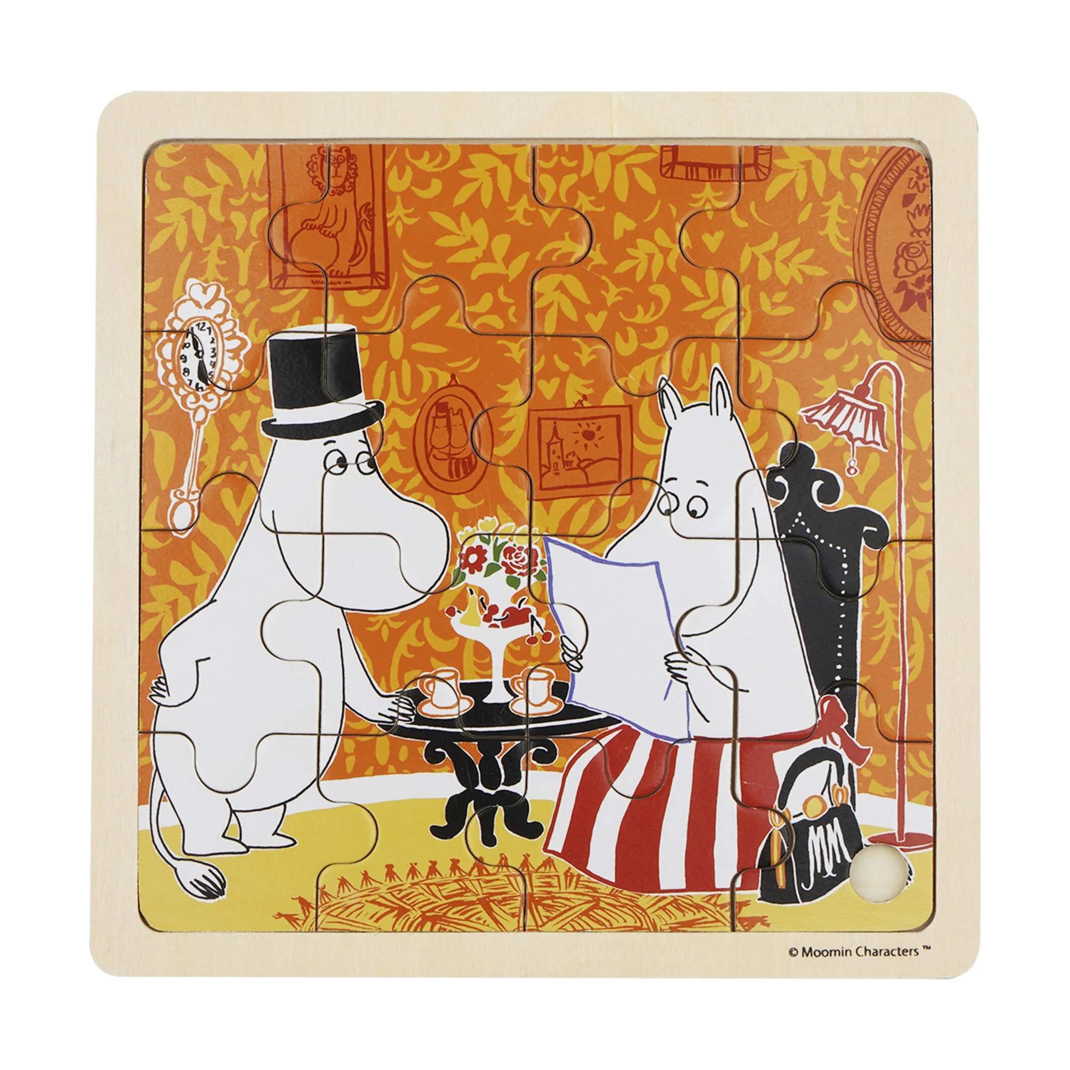 Barbo Toys Spil Mumi Puslespil - Te-tid i Orange, 1