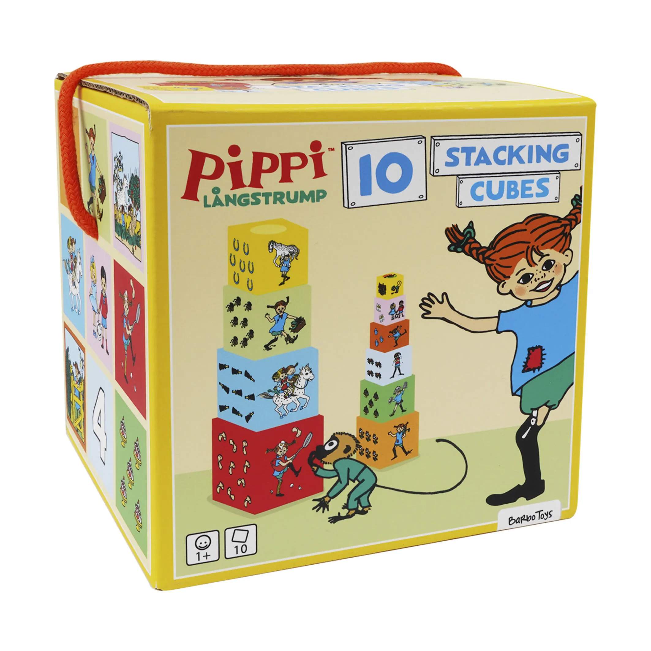 Barbo Toys Spil Pippi Langstrømpe Pippi Langstrømpe Stableklodser i Multifarvet, 4