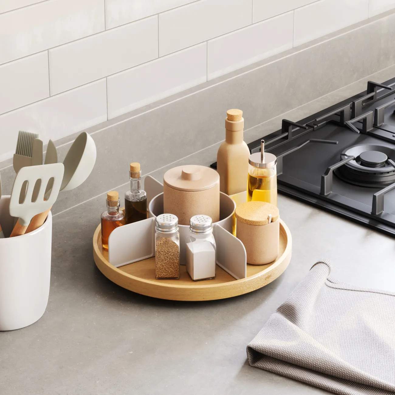 Umbra Bakker Bellwood Lazy Opbevaringsbakke i Hvid, 3