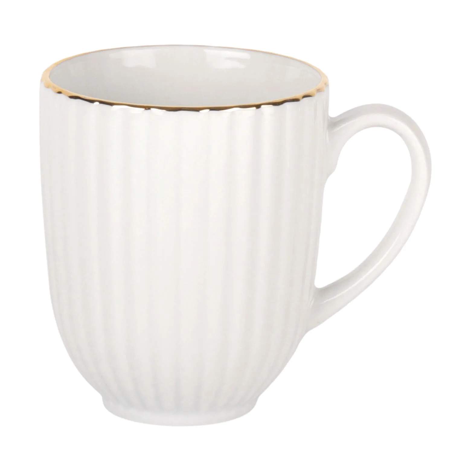 CASA Living Krus og kopper med hank Daisy Gold Krus i Hvid/guldfarvet, 1