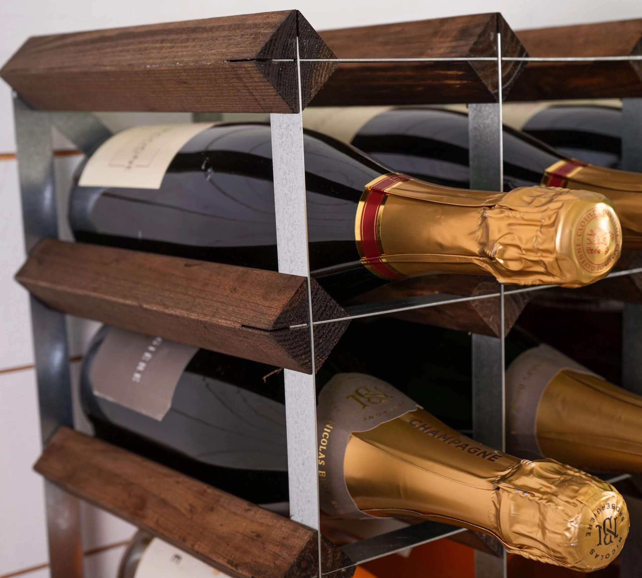 Traditional Wine Racks Vinreoler Vinreol i Mørk Egetræ, 2