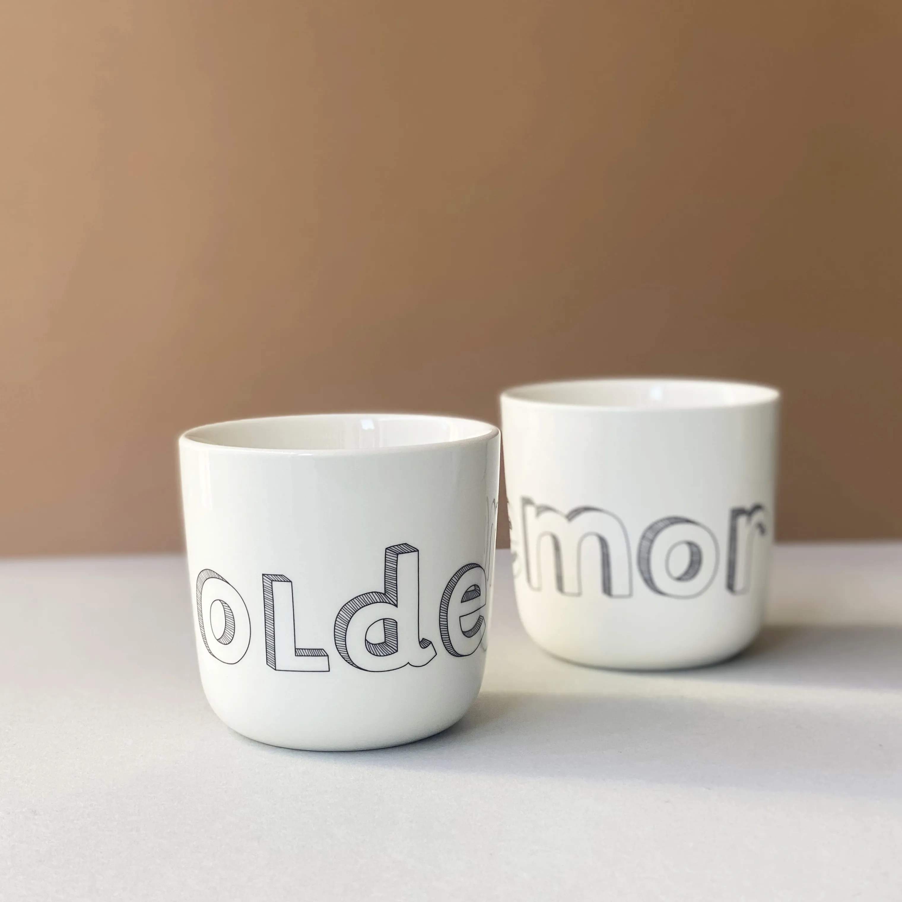 Liebe Krus og kopper med hank Kop - Oldemor i Oldemor, 2