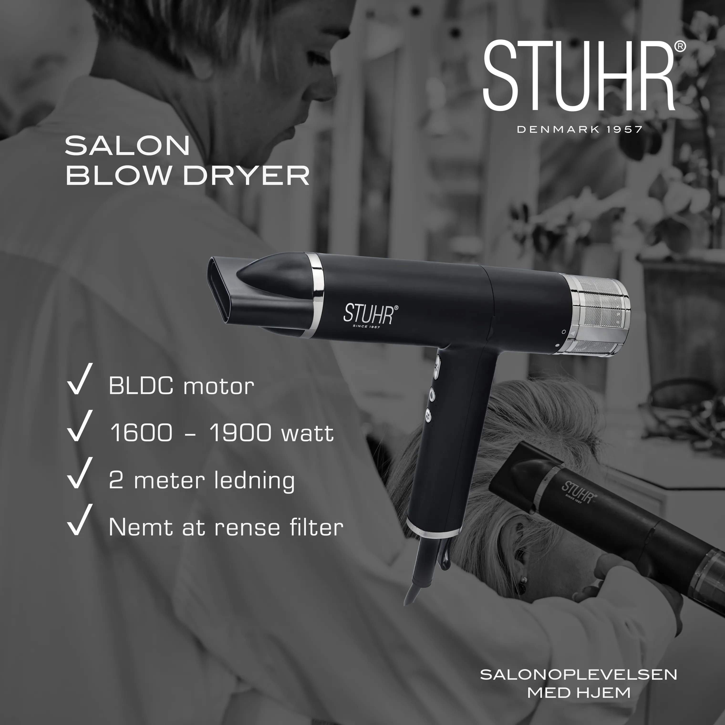 Stuhr Hårtørrere Stuhr Salon Salon Hårtørrer i Sort, 2