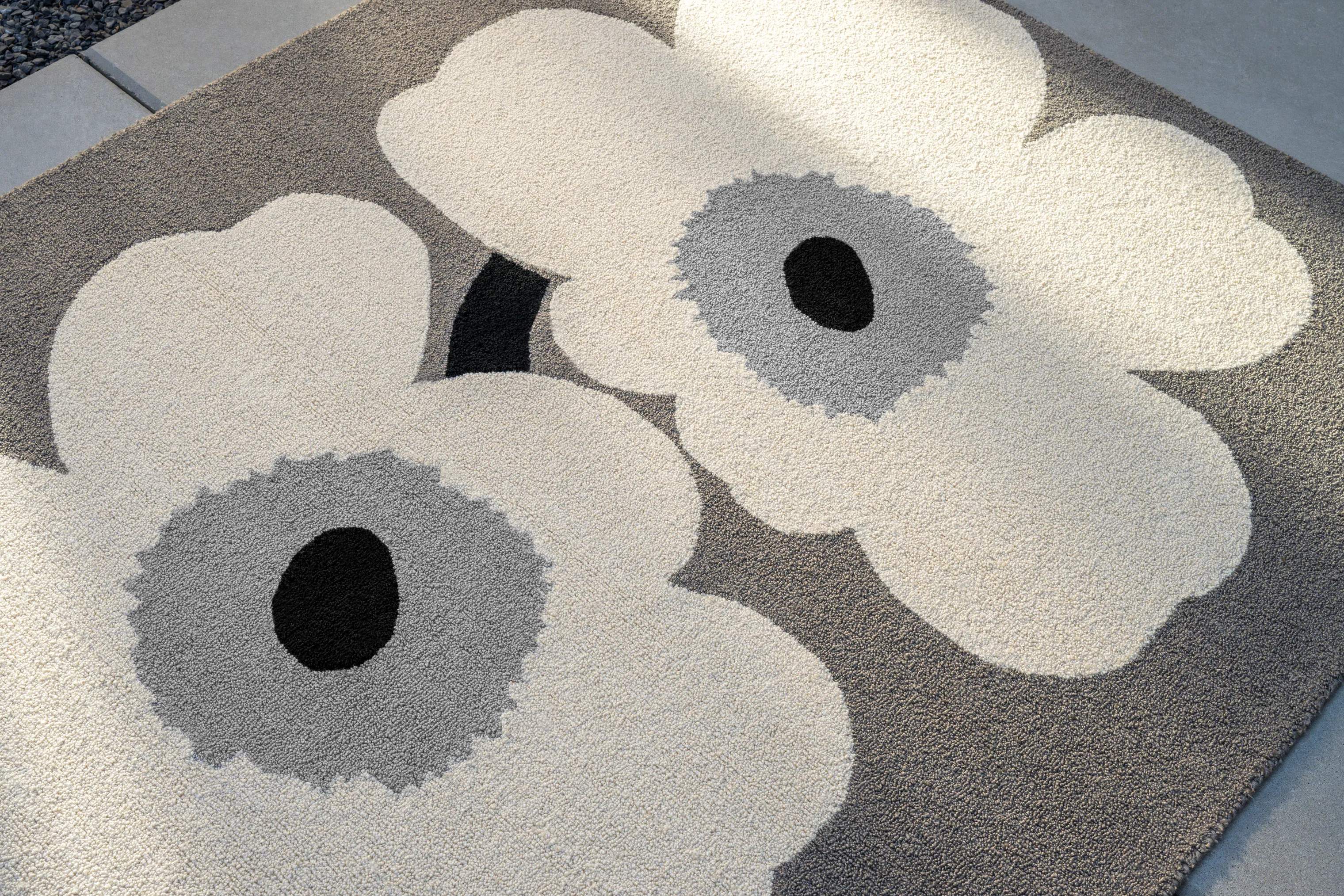 Marimekko by Brink & Campman Gulvtæpper Unikko Udendørsgulvtæppe i Grå, B250 x L350 cm, 2