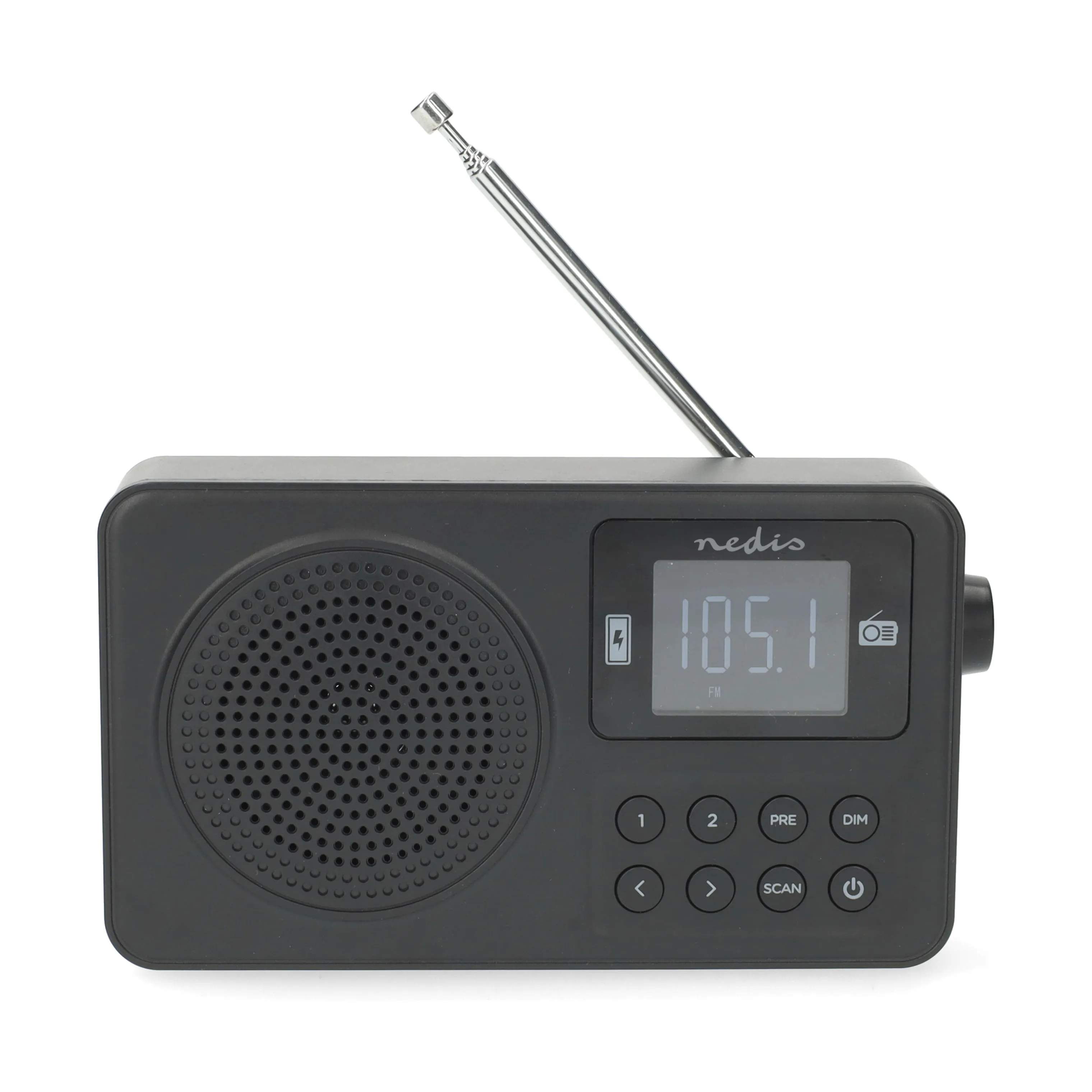 Nedis Højtalere FM Radio i Sort, 1