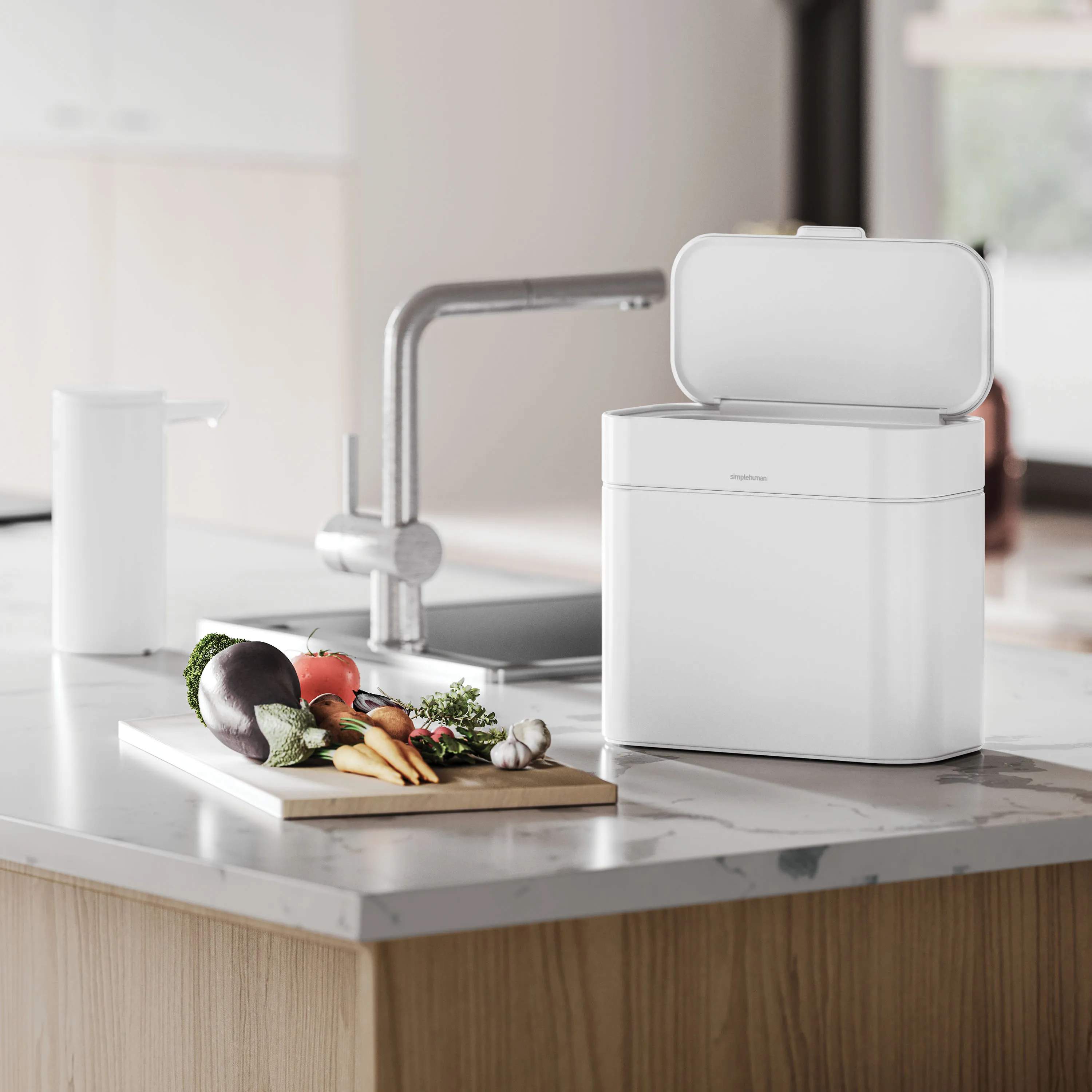 Simplehuman Spande uden pedal Kompostspand i Hvid, 2