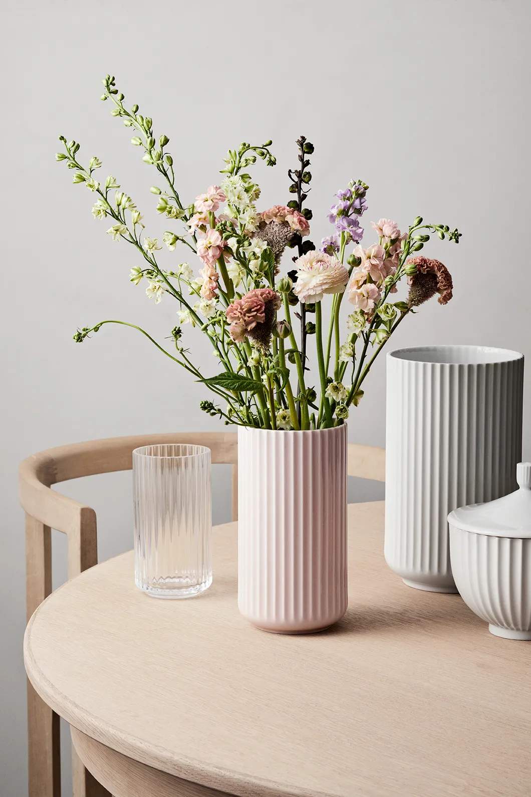 Lyngby Porcelæn Vaser Vase i Lys lilla, 20,5 cm, 2