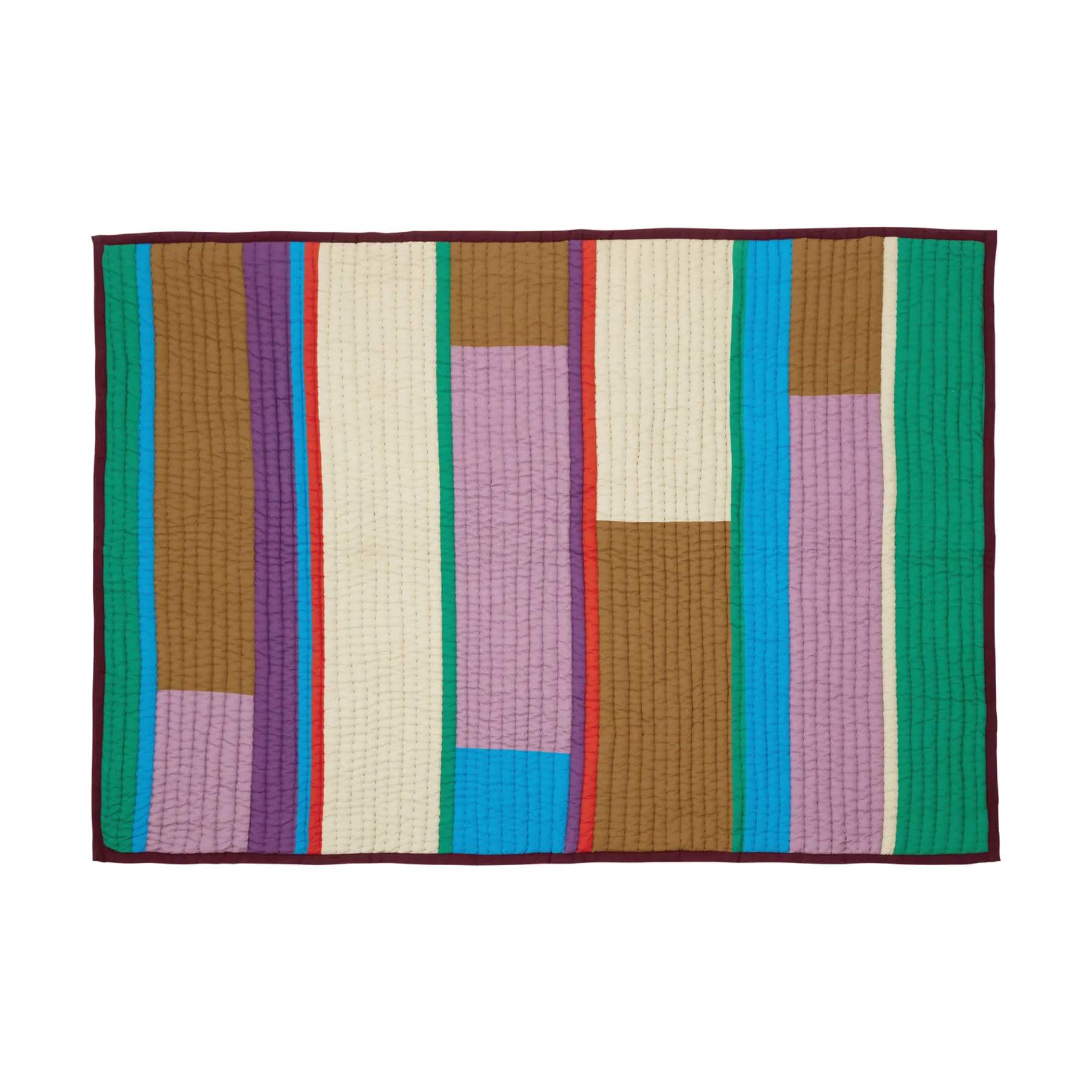 Hübsch Plaider Pavilion Plaid i Burgundy/Multifarvet, 1
