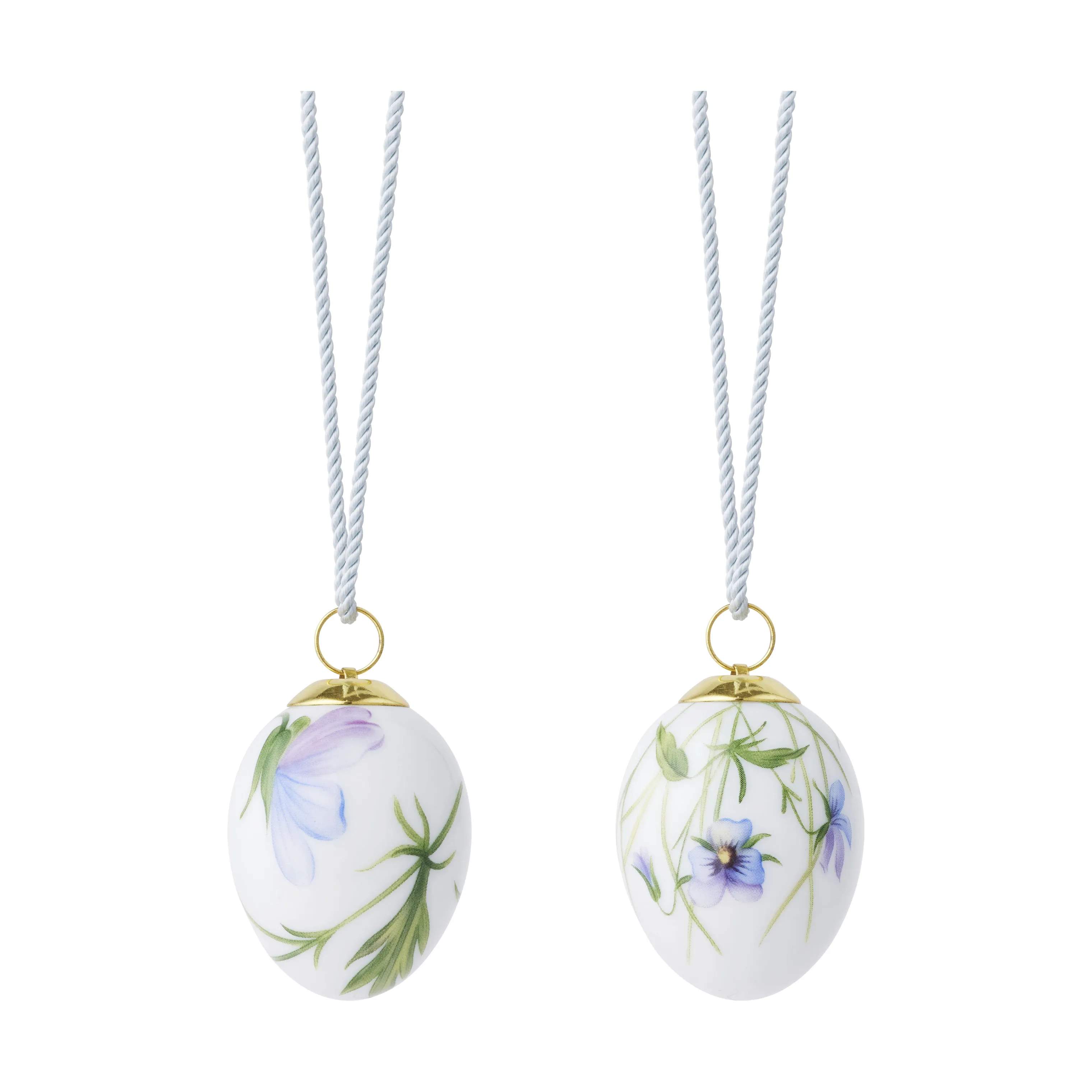 Royal Copenhagen Påskeæg og ophæng Forårskollektion Mini påskeæg 2026 - Stedmoderblomst - 2 stk. i Lilla, 1