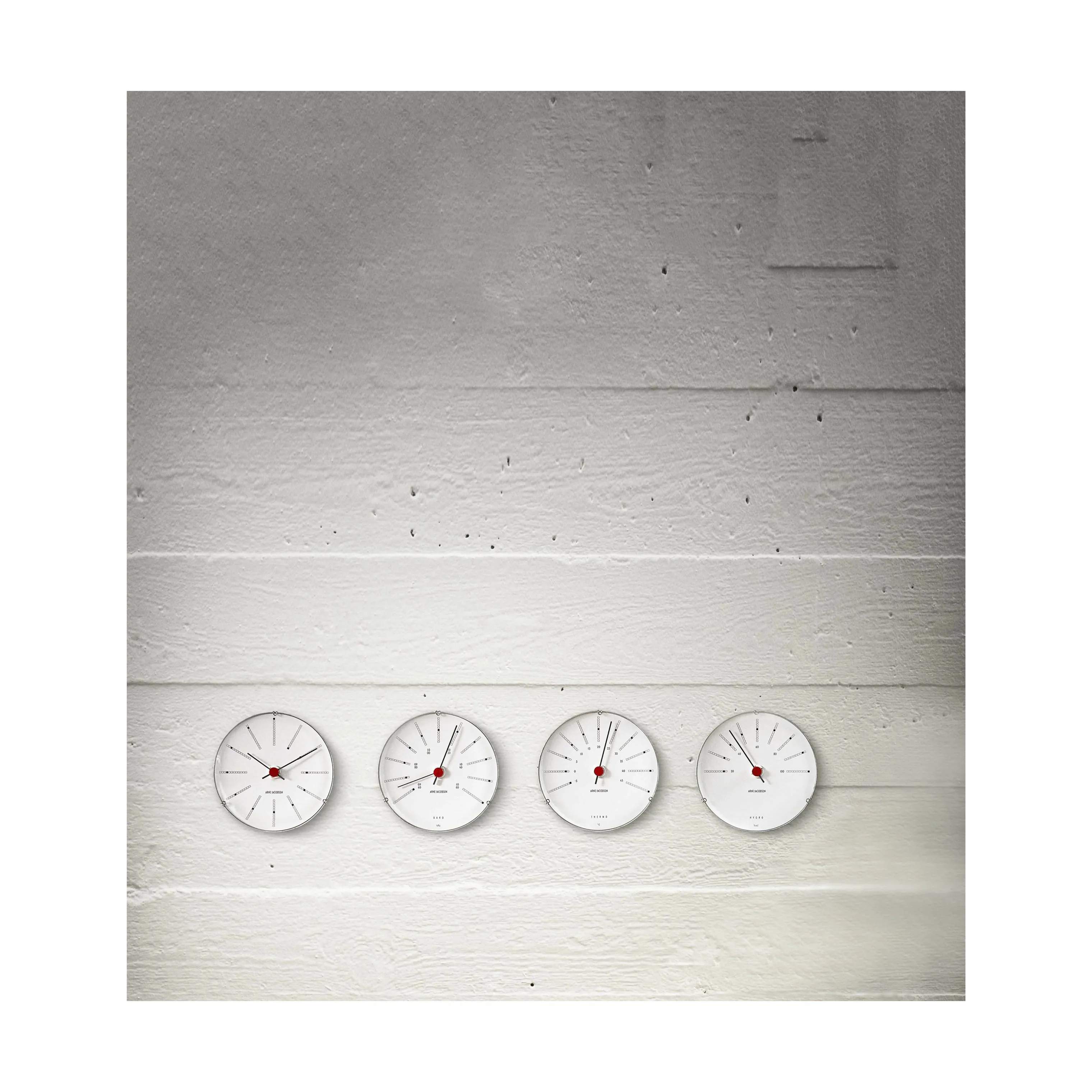 Arne Jacobsen Vægure Arne Jacobsen Bankers Vægur i Hvid, 12 cm, 2