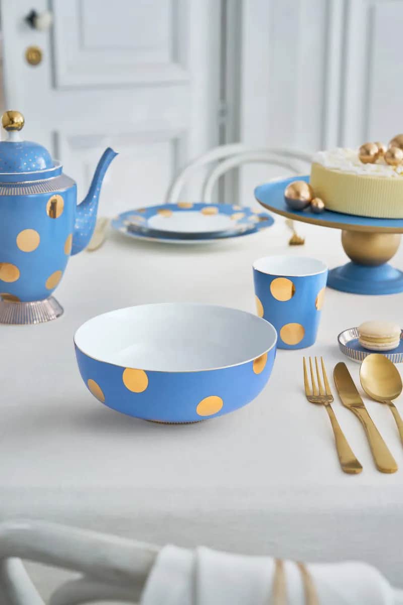 PIP Studio Serveringsskåle Dot Delight Skål - 2 stk. i Lyseblå, 20 cm, 2