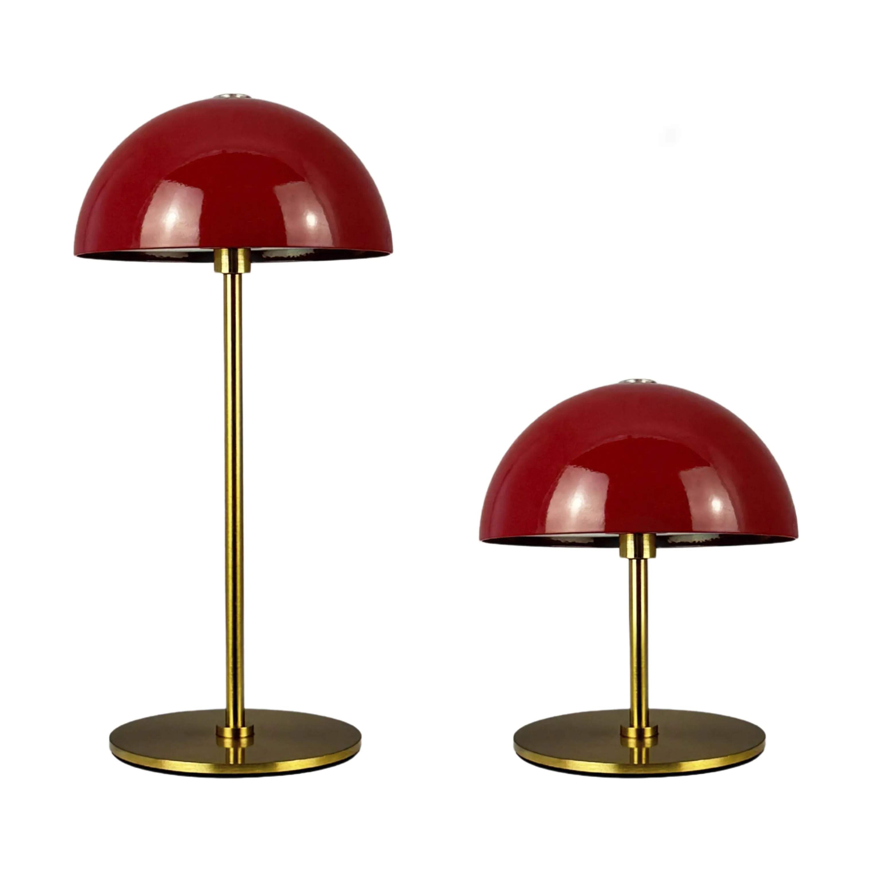 Dyberg Larsen Bordlamper Along Bordlampe - 2 stk. i Mørkerød/ Messing, 1