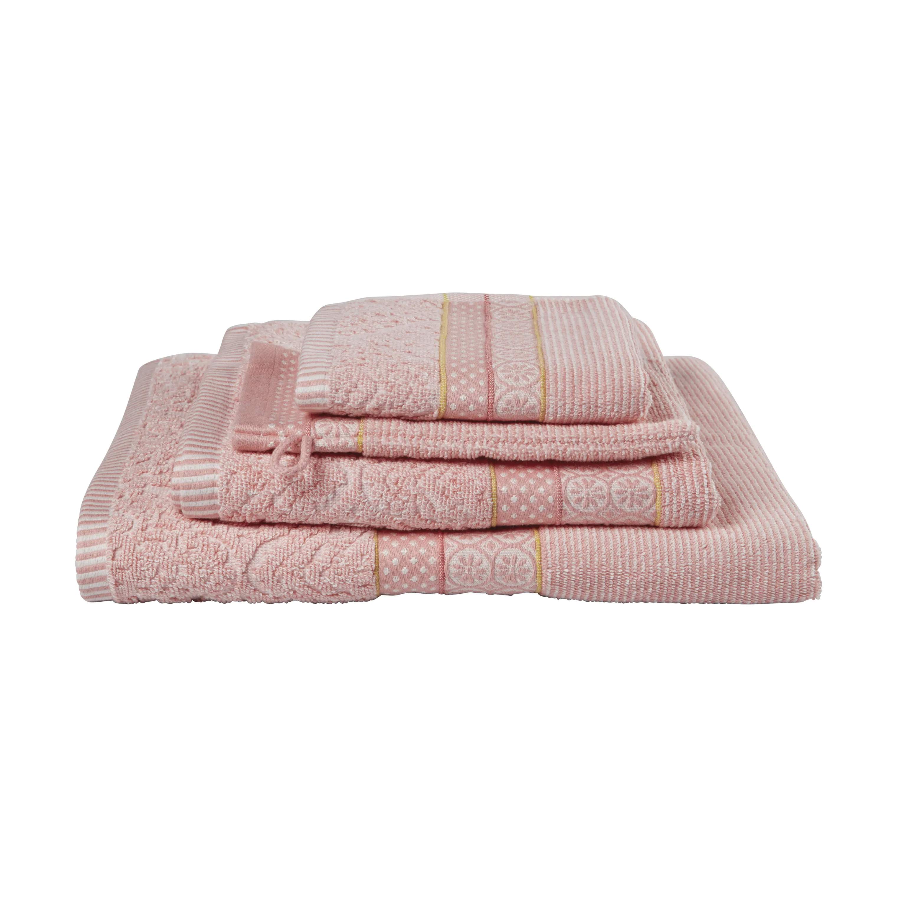 PIP Studio Håndklæder Soft Zellige Håndklæde i Pink, B70 x L140 cm, 4