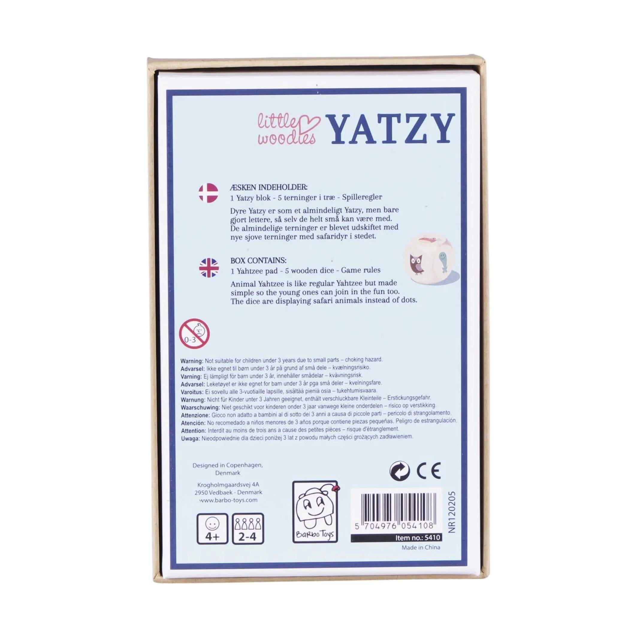 Barbo Toys Spil Little Woodies Yatzy i Multifarvet, 4