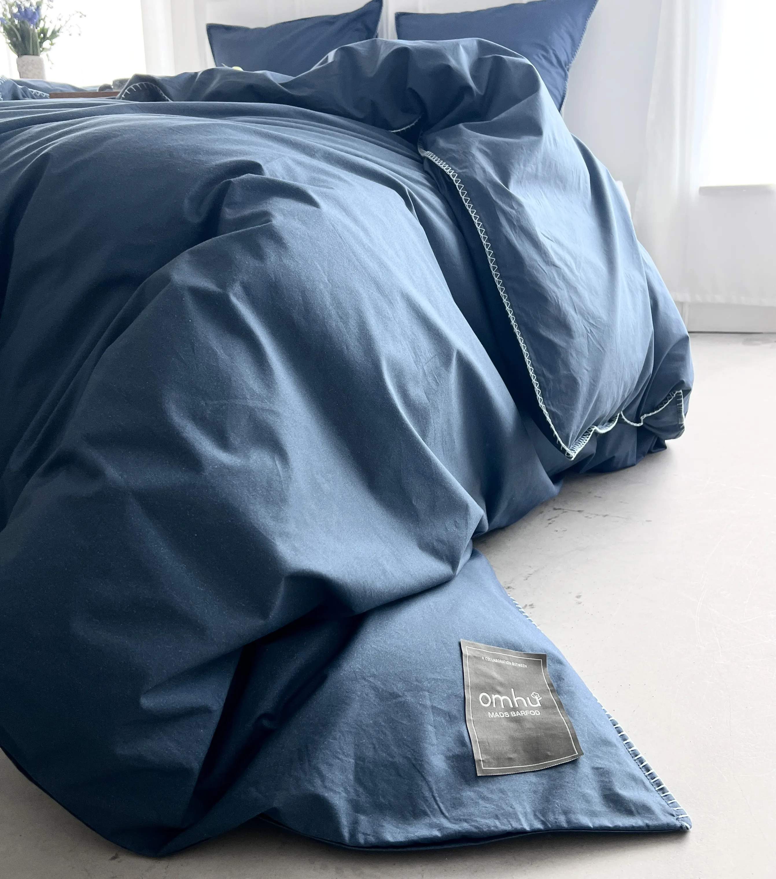omhu x Mads Barfod Sengetøj Edge Sengetøj i Ocean, B140 x L200 cm, 3