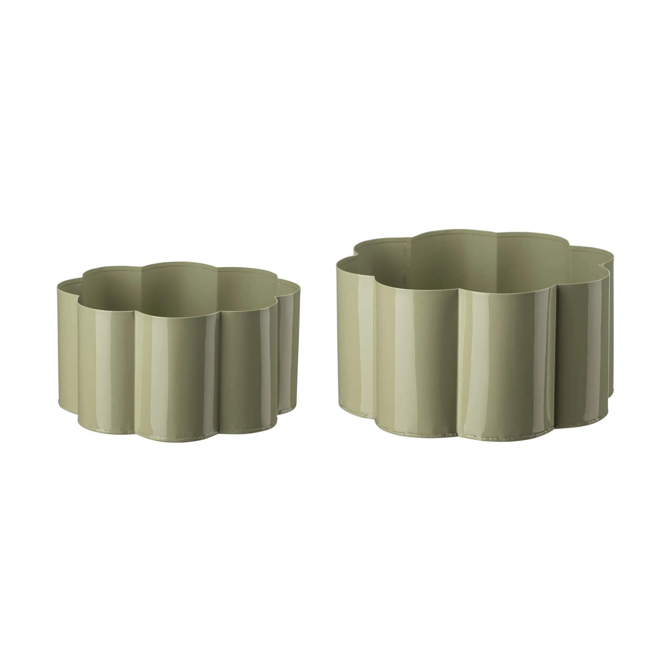 Gus Urtepotteskjulere Blomma Planteskål - 2 stk. i Grøn, 1