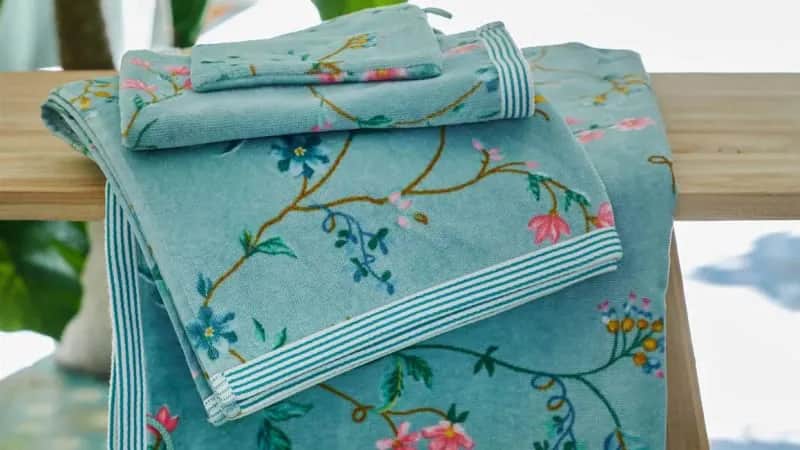 PIP Studio Håndklæder Les Fleurs Håndklæde i Blue , B55 x L100 cm, 3