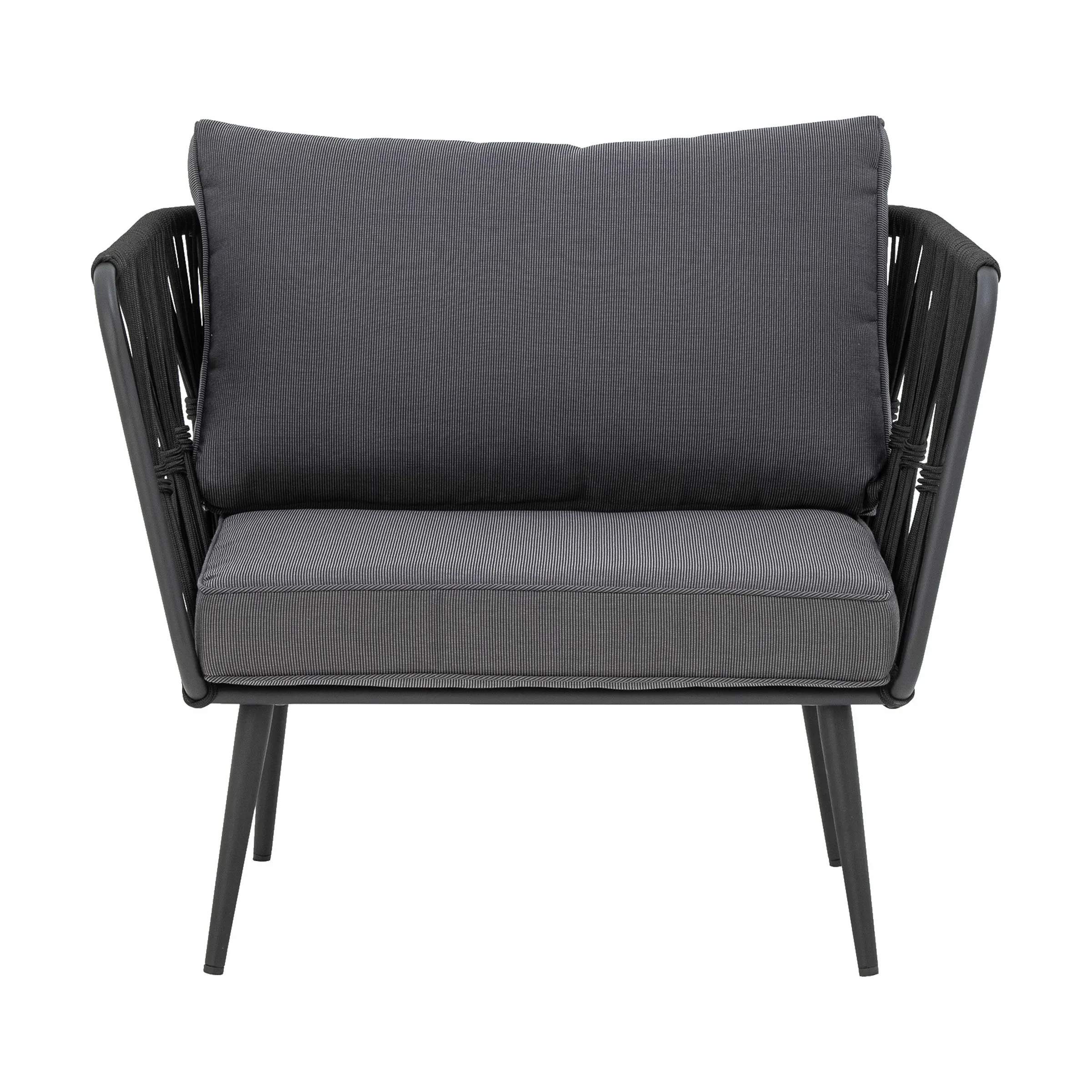 Pavone Loungestol - 2 stk., sort, large