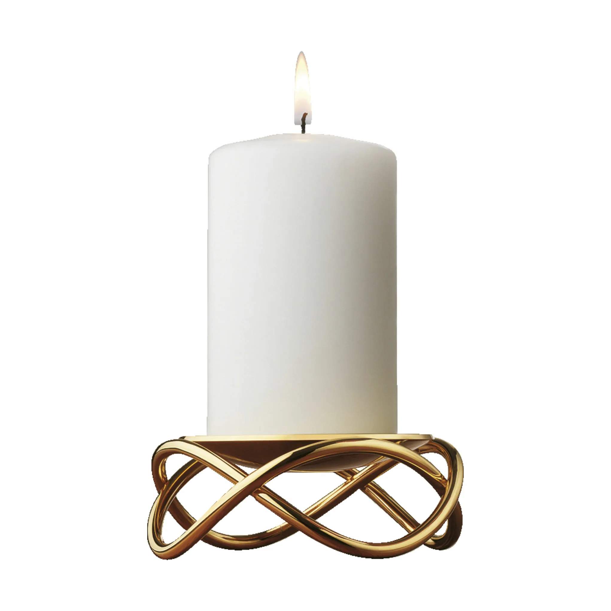 Georg Jensen Bloklysestage Glow Lysestage i Guldfarvet, 5 cm, 1