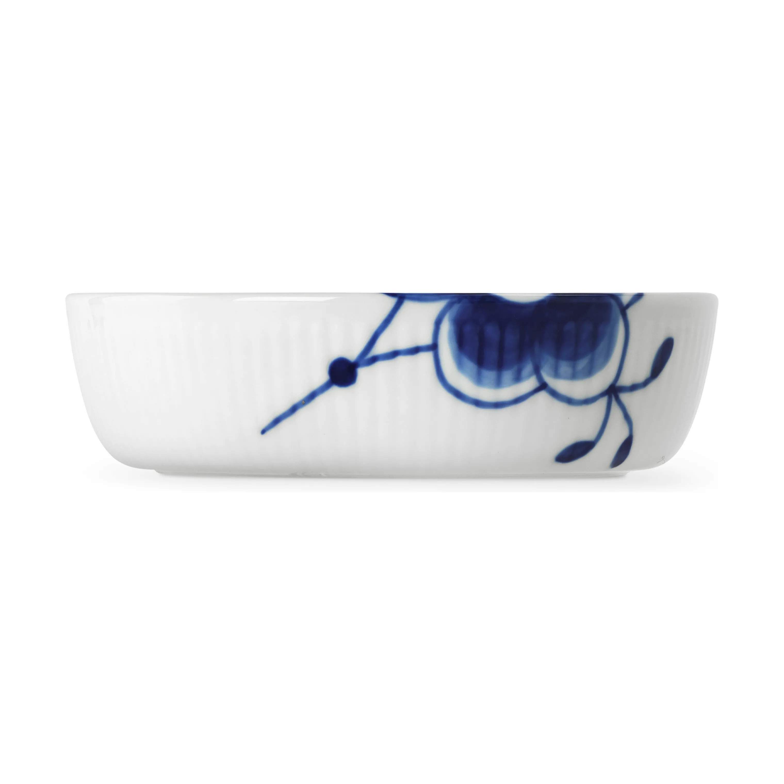 Royal Copenhagen Serveringsfade Blå Mega Riflet Fad i 12,5 cm, 3