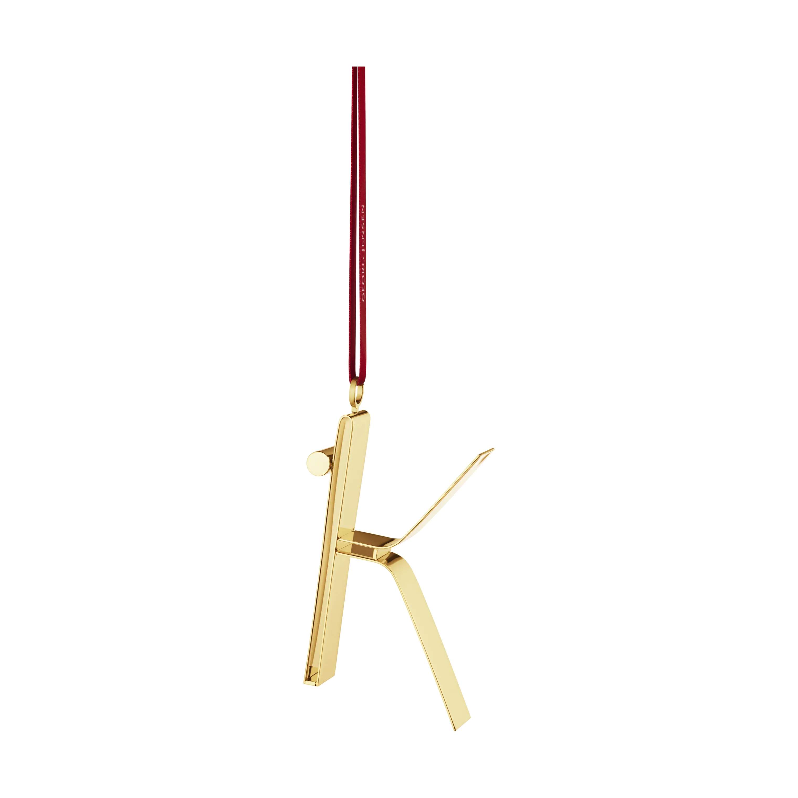 Georg Jensen Juleophæng Seasonal Christmas Collection Bogstavornament - K i K, 1