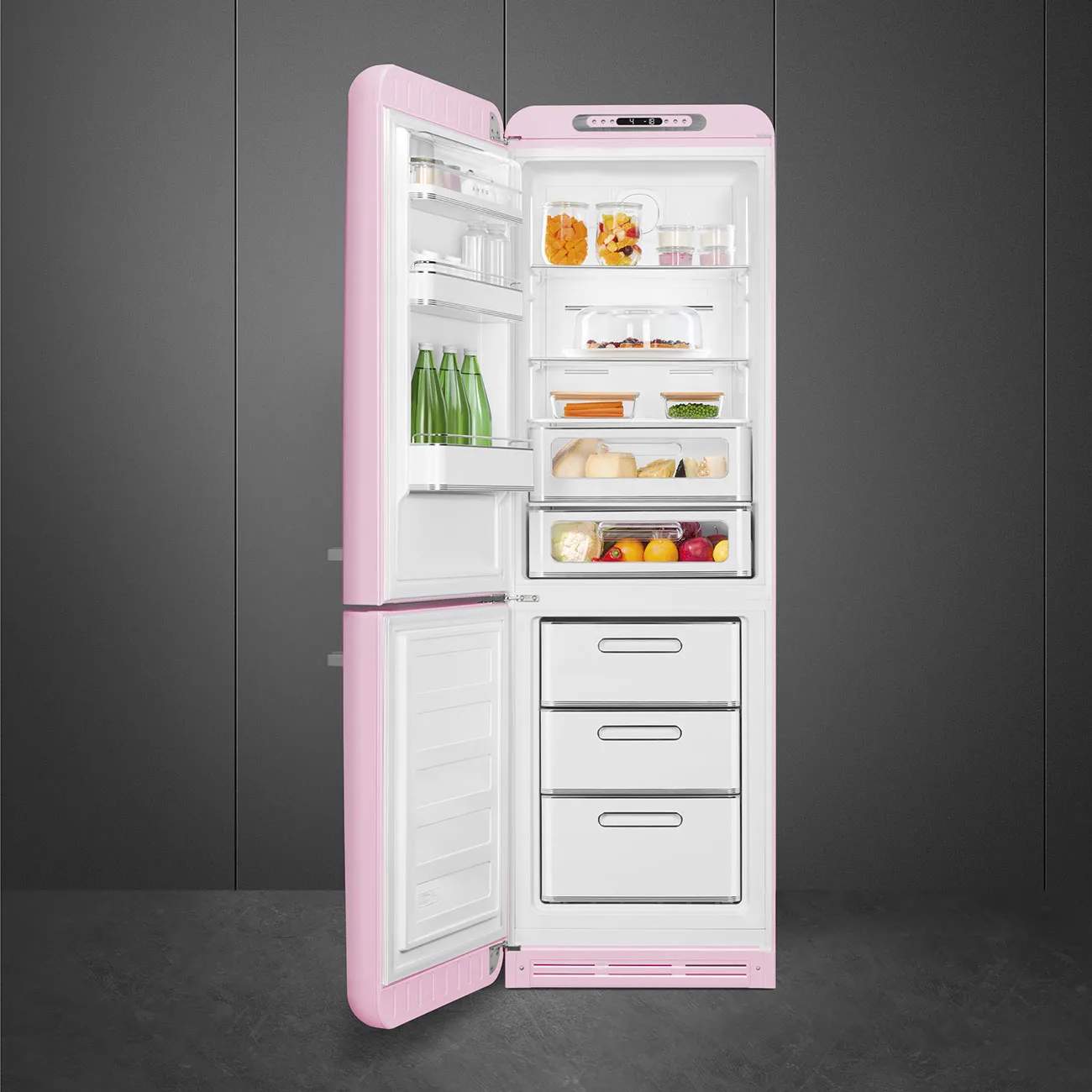 Smeg Køleskabe 50's Style Kølefryseskab i Pink, 2