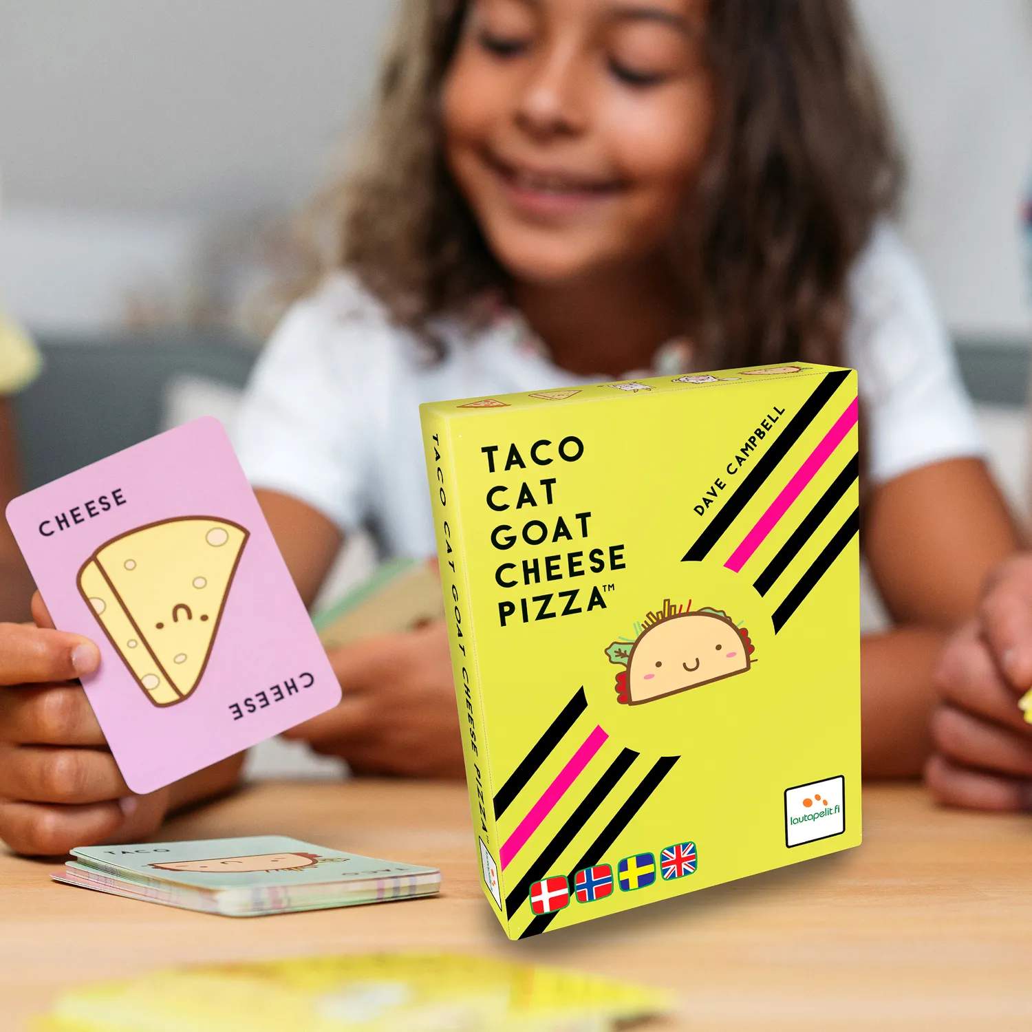 Spilbræt Spil Kortspil - Taco Cat Goat Cheese Pizza i Gul/sort, 2