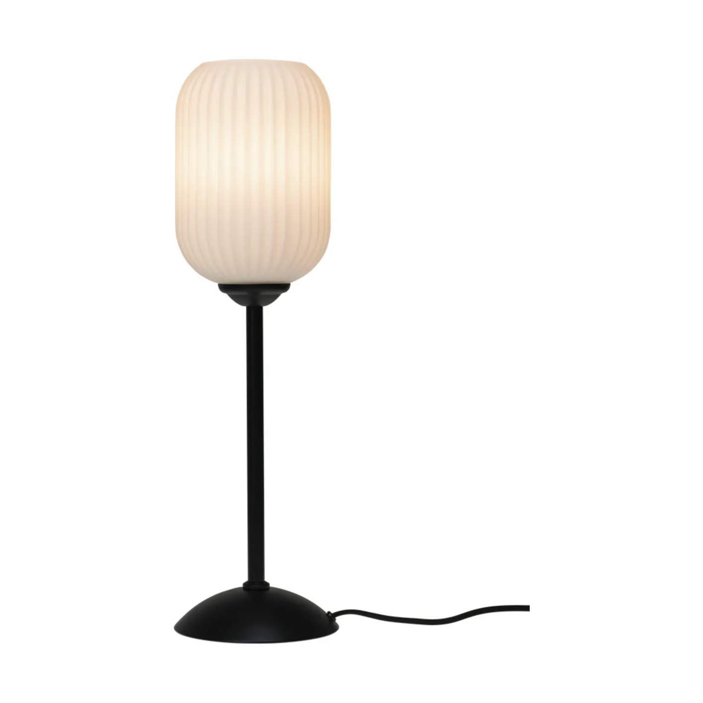 Dyberg Larsen Bordlamper Riflet Bordlampe i Opal/sort, 23 cm, 1