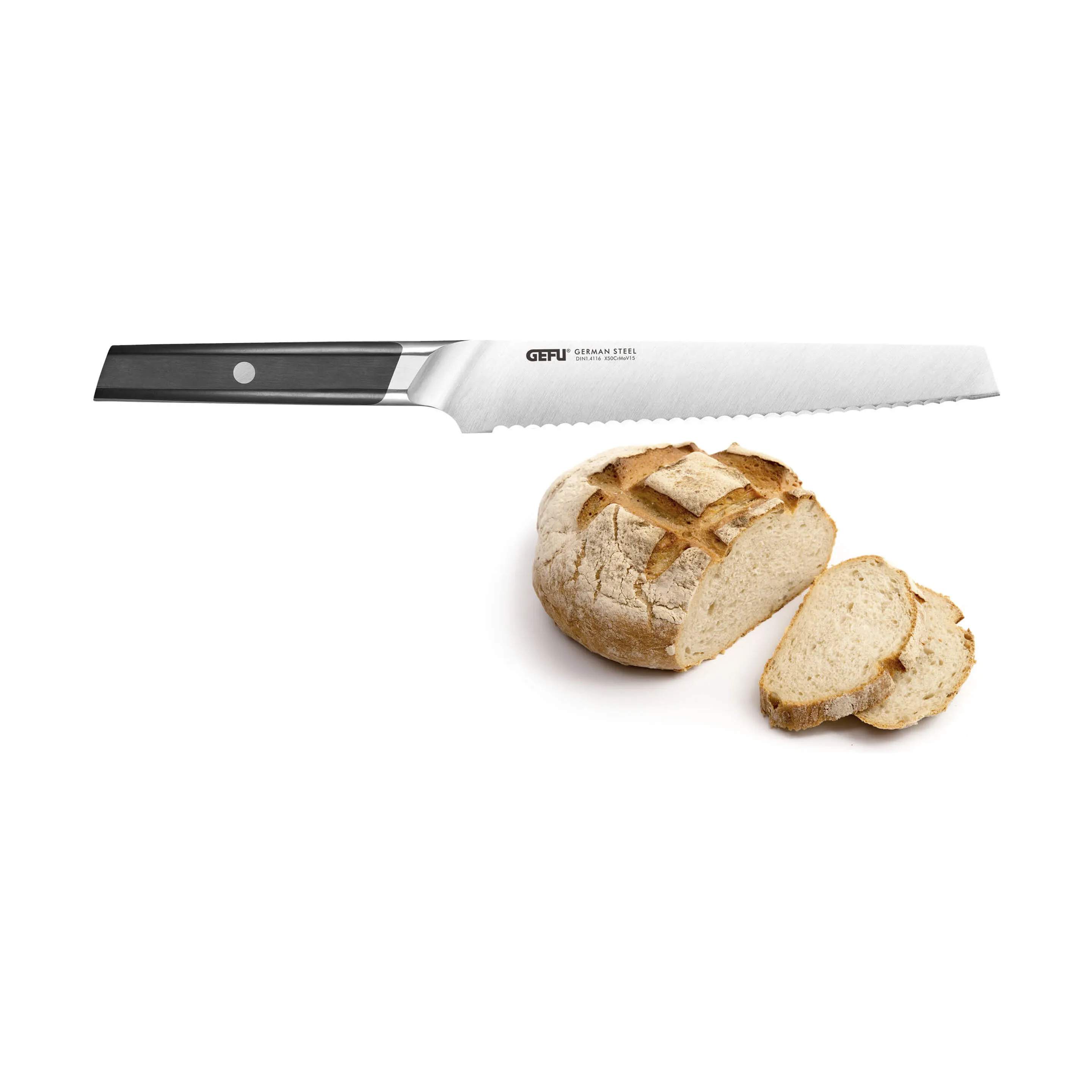 Gefu Brødknive Acuro Brødkniv i Sort/Sølv, 1