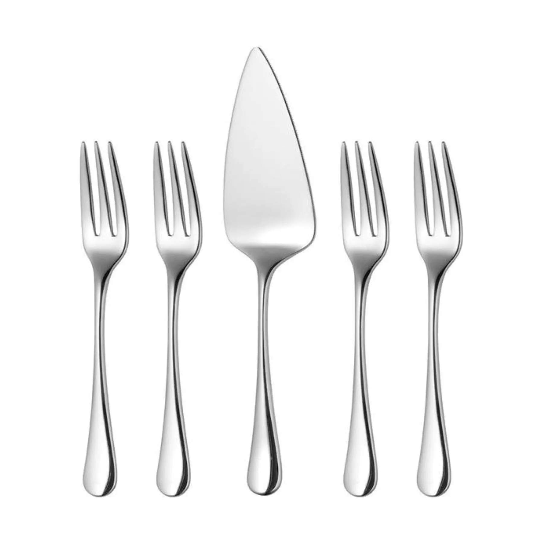 Robert Welch Lagkageknive og -spader Radford Kagesæt - 5 dele i Sølv, 1