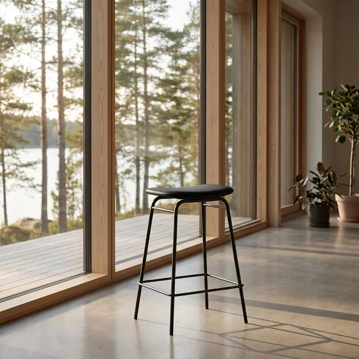 SACKit Barstole Frame Bar Stool Frame Barstol i Terra Black , 68 cm, 2