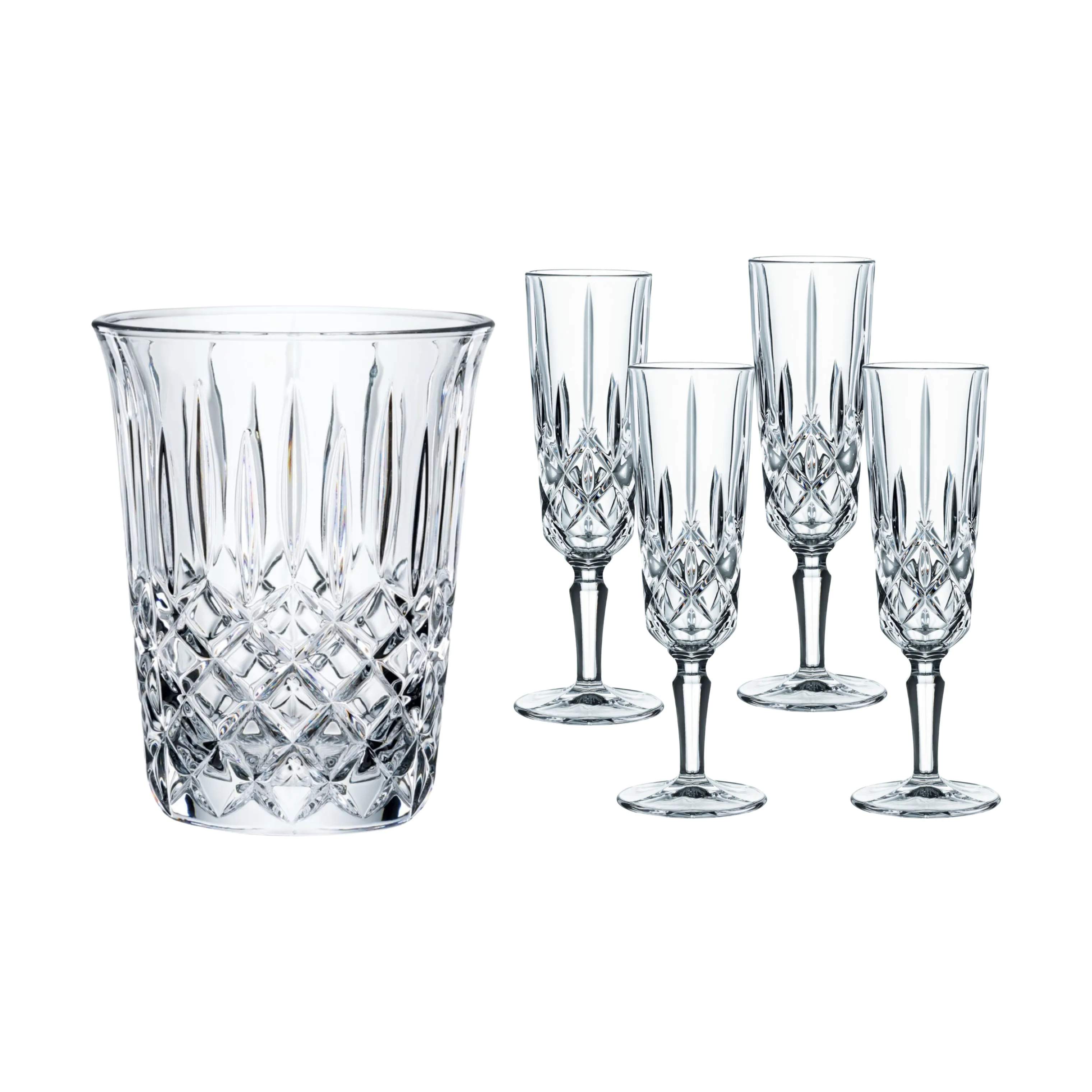 Nachtmann Champagneglas Noblesse Champagnesæt - 5 dele i klar, 1