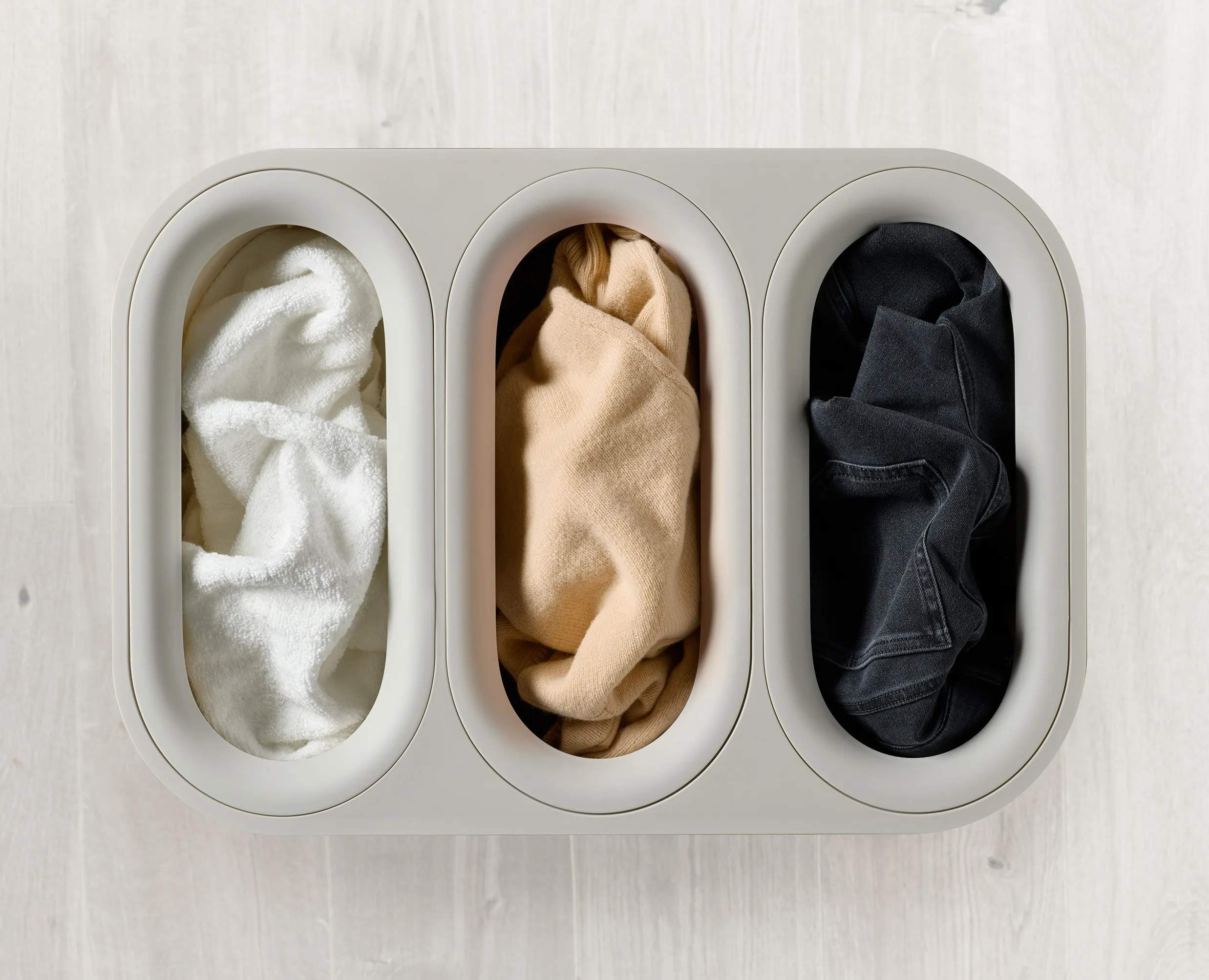 Joseph Joseph Vasketøjskurve Tota Trio Luxe Vasketøjskurv i Beige, 3 rum, 9