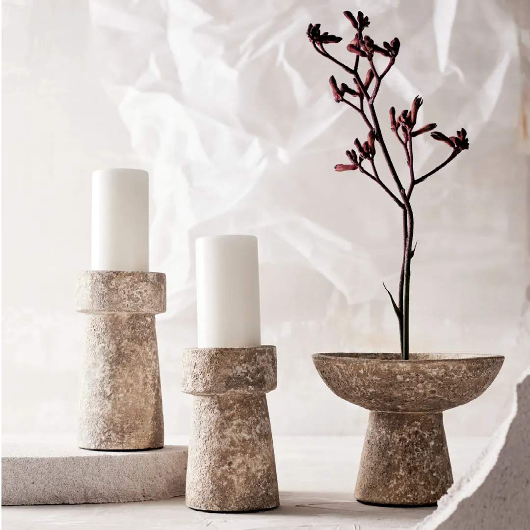 Muubs Bloklysestage Eris Lysestage i Sand, 5