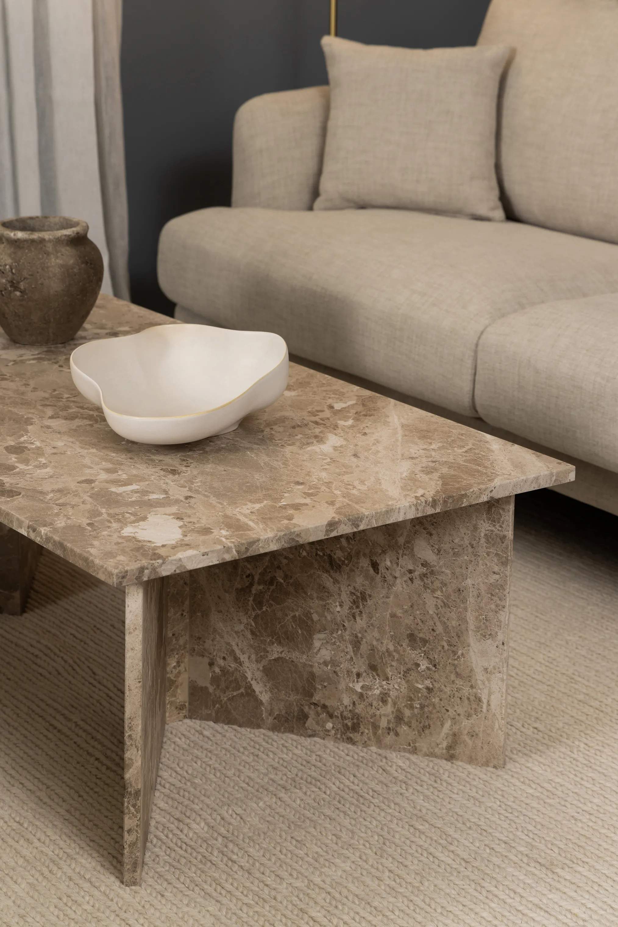 CASA Living Sofaborde Vega Rectangular Sofabord i Latte, B140 x L70 cm, 5