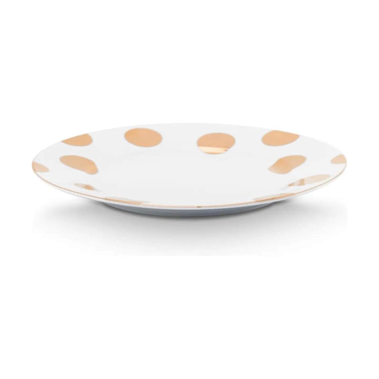 PIP Studio Middagstallerkener Dot Delight Tallerken - 2 stk. i Hvid / Guld, 23 cm, 5