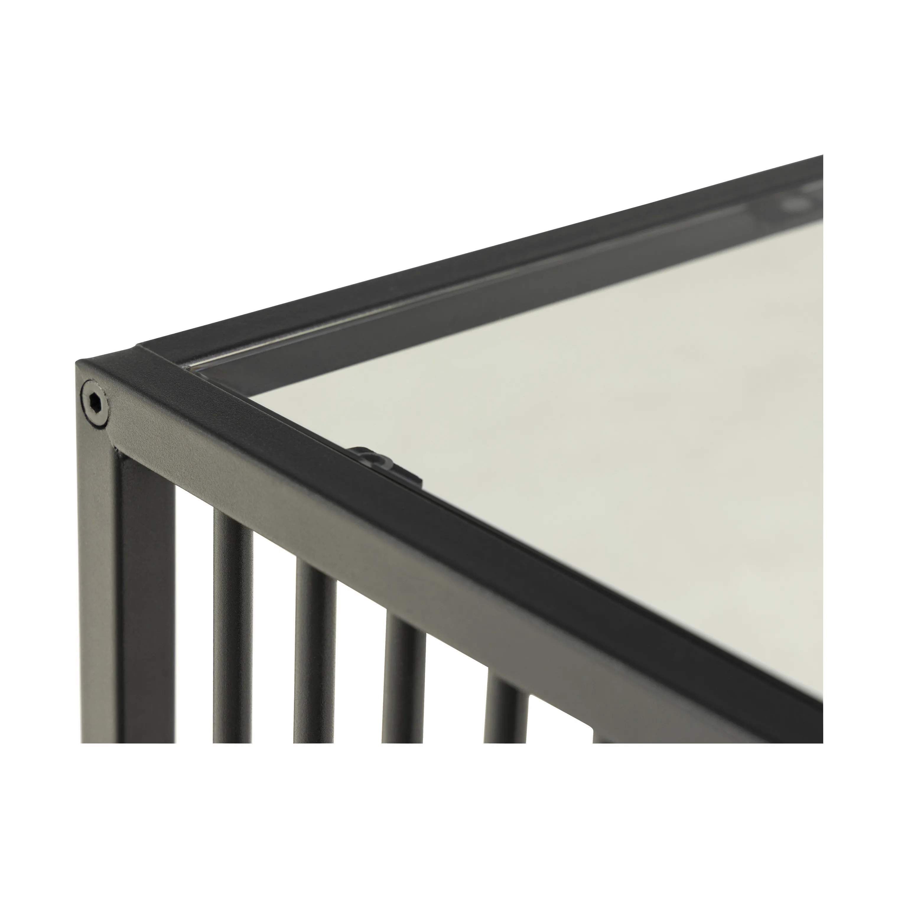 CASA Living Sideborde Strington Hjørnebord i Røg/sort, 40 cm, 5