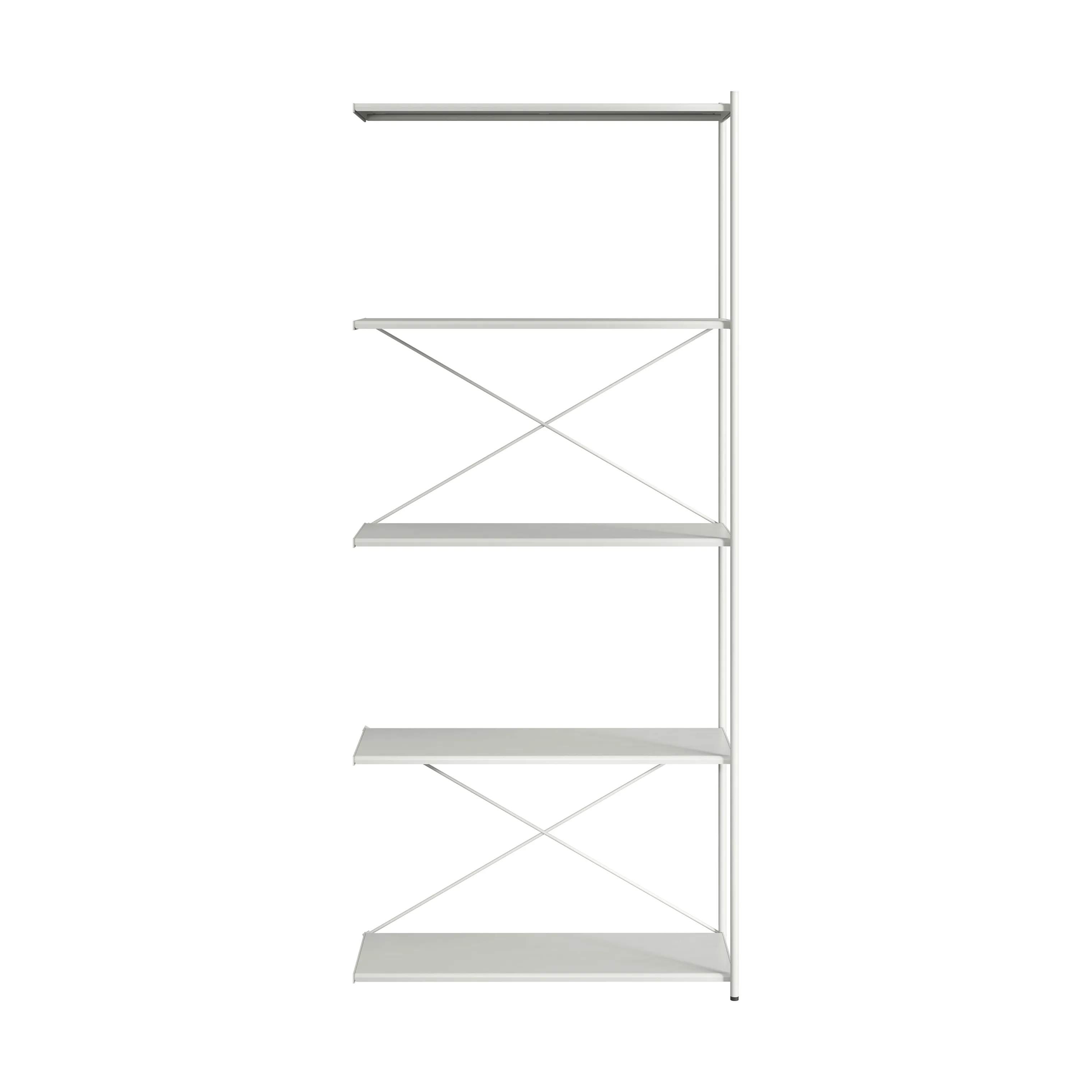 Novoform Reoler og tilbehør Arturo 5-Etagers tilbygningsreol i Light Grey, 175 cm, 1
