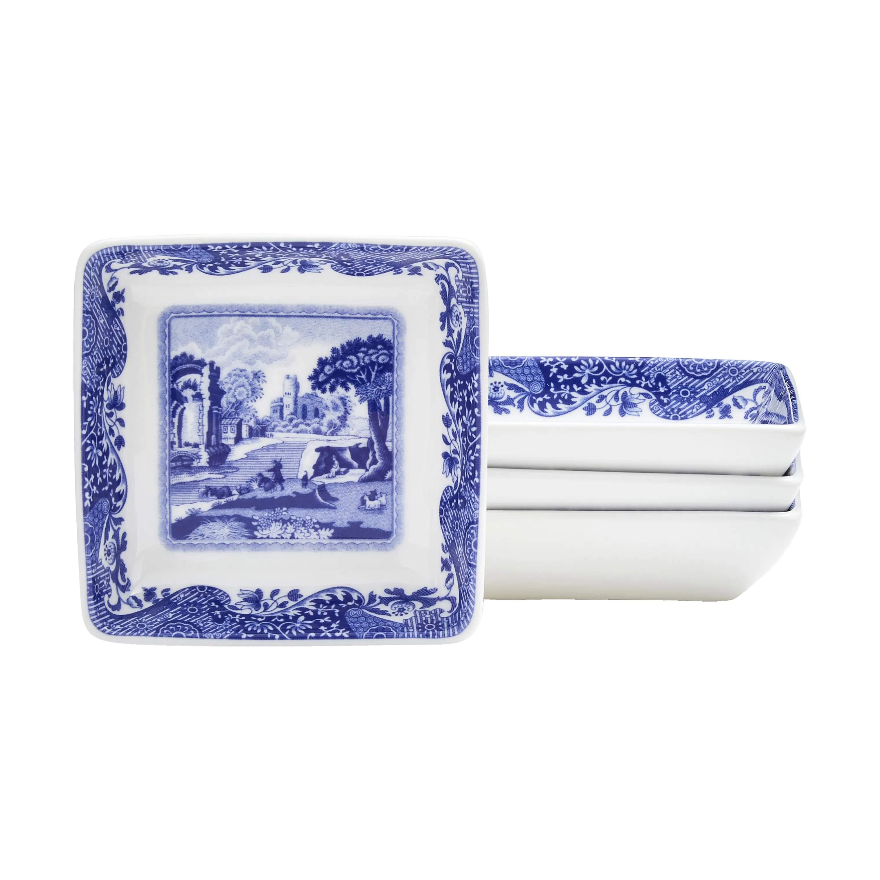 Spode Serveringsfade Blue Italian Blue Italien Serveringsfad - 4 stk. i blå/hvid, 1