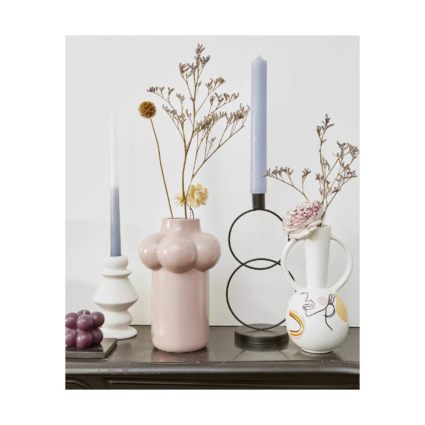 CASA Living Vaser Vase i lyserød, 2
