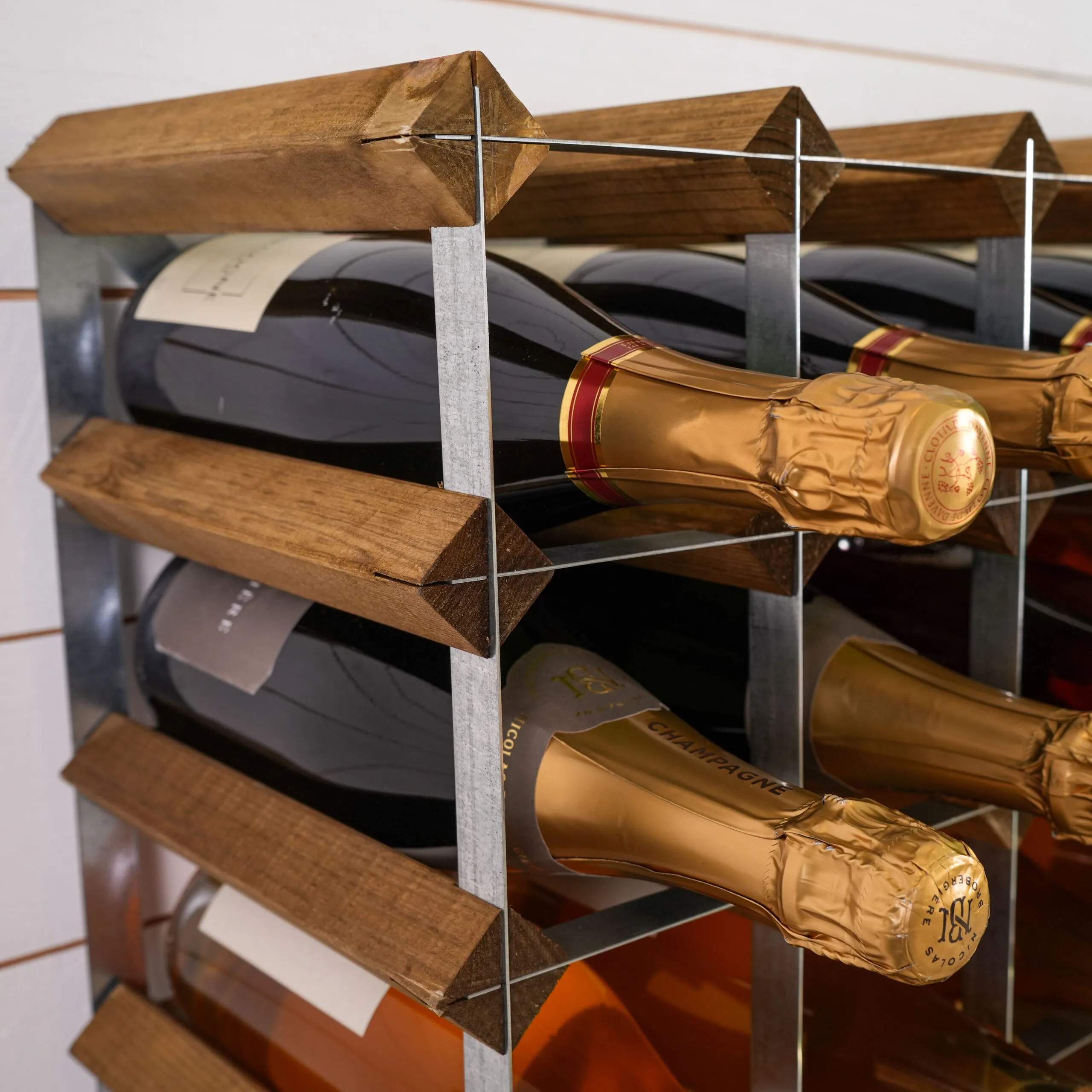 Traditional Wine Racks Vinreoler Vinreol i Lys Egetræ, 3
